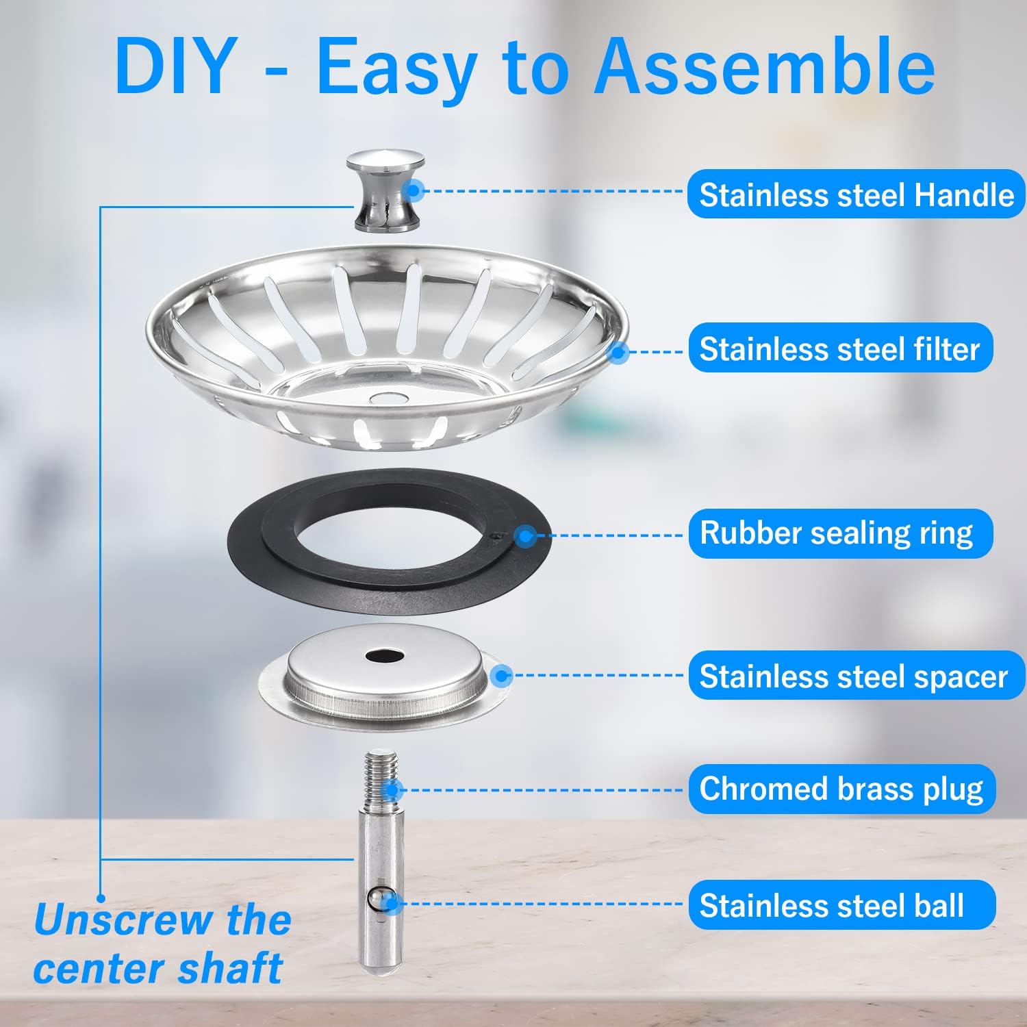 Thumbnail 5 de Upgraded Kitchen Sink Plug Strainer