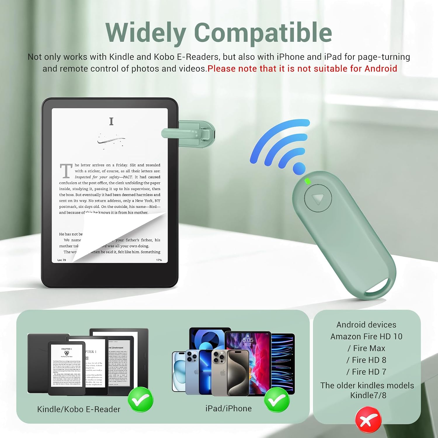 Thumbnail 6 de CoBak B0FCM2X5MH Remote Page Turner with RF Control and Rechargeable Clip
