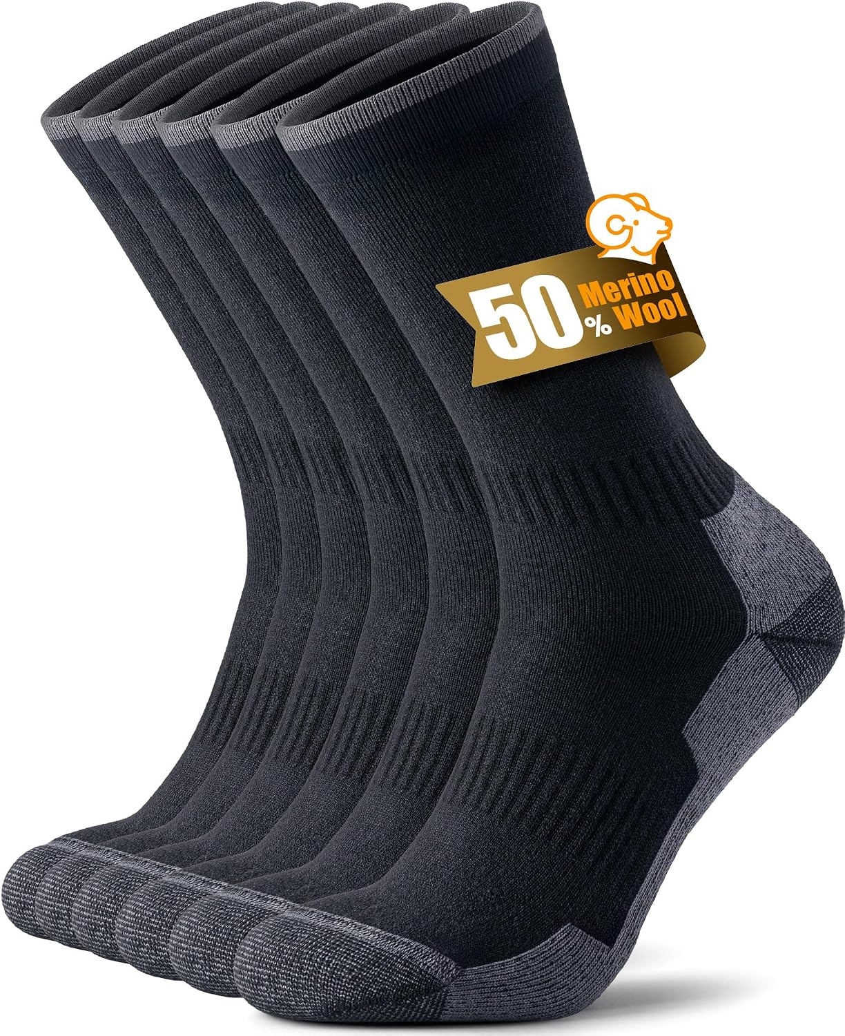 Detalle de RUIXUE Merino Wool Hiking Socks 3-Pack