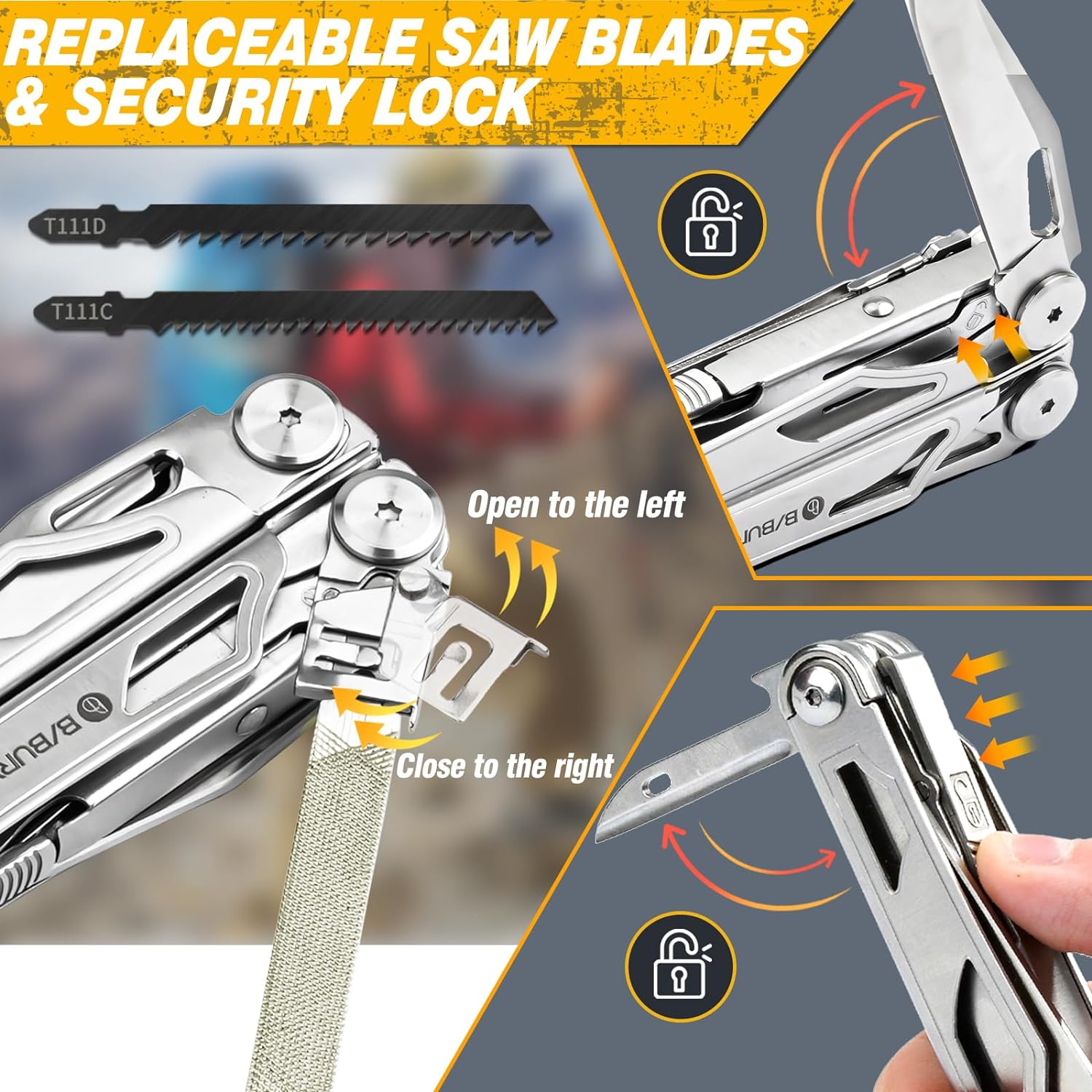 Detalle 2 de BIBURY Multitool 32 Funktionen đź›