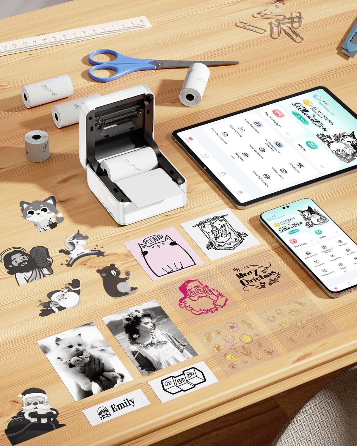 Detalle de Phomemo P2S mini sticker printer 300dpi