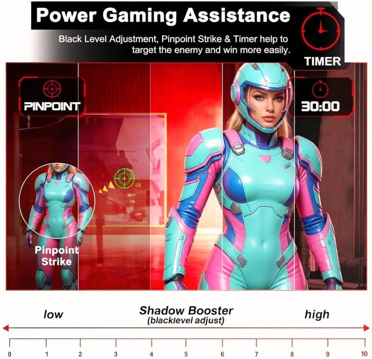 Thumbnail 4 de ZZA 27 Inch Curved Gaming Monitor (200Hz) — Full HD VA, FreeSync, HDMI & DisplayPort, VESA mountable