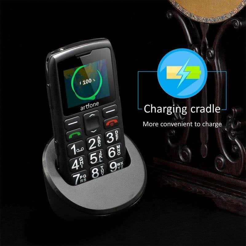 Thumbnail 1 de Artfone C1+4G: teléfono simple con 21 botones grandes y base de carga para mayores