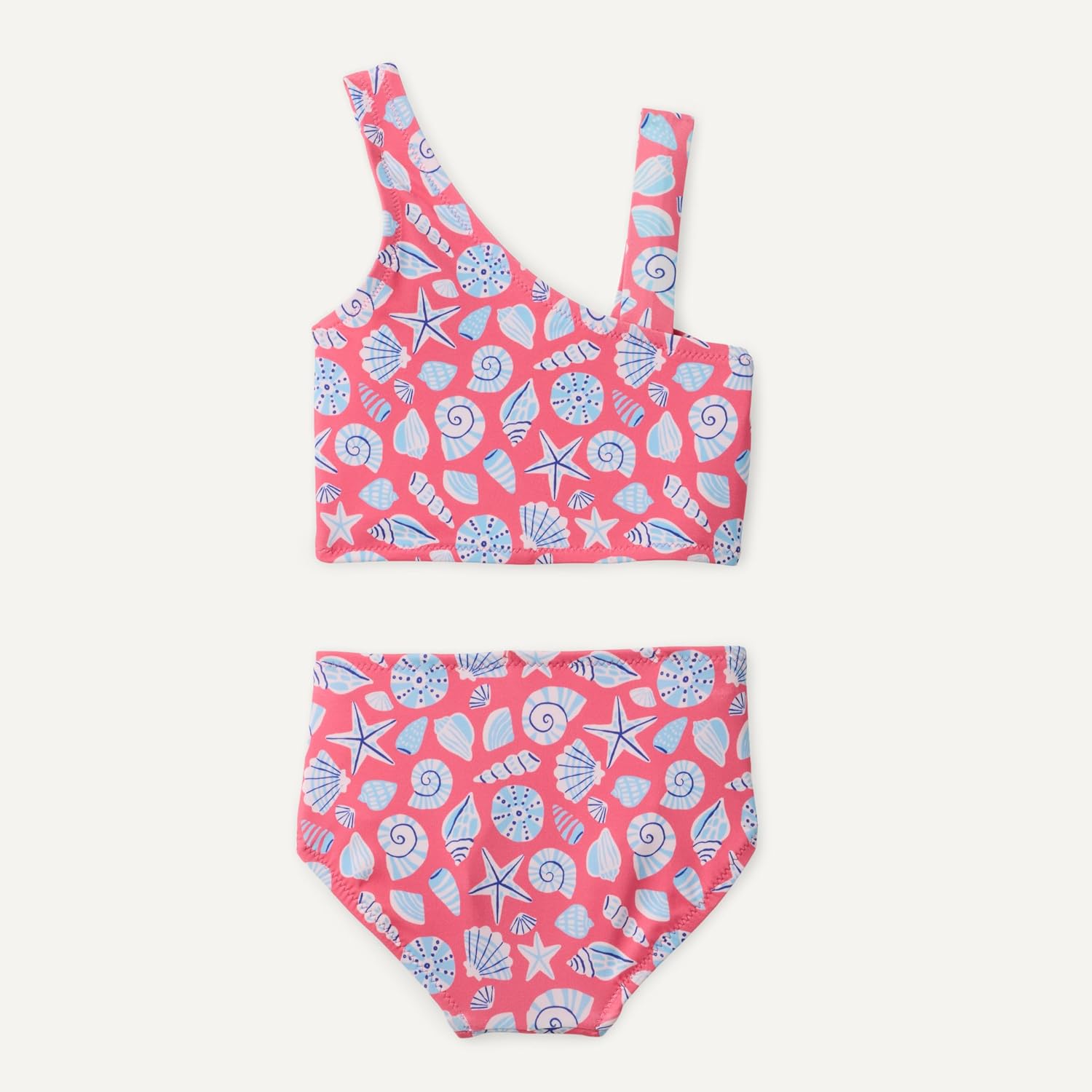Detalle de Amazon Essentials Girls’ One-Shoulder Two-Piece Swimsuit Set