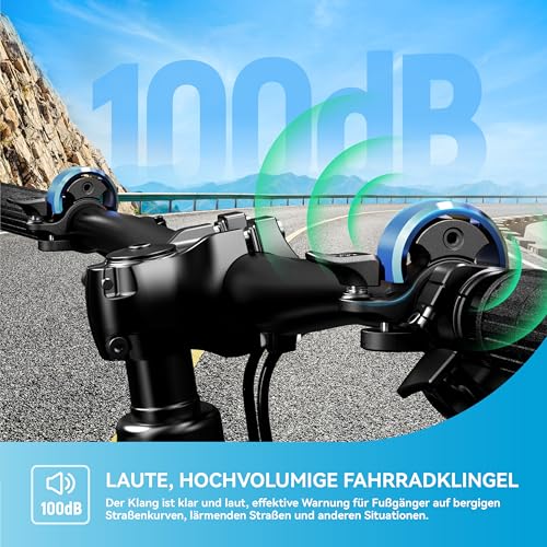 Detalle de Greallthy Fahrradklingel 19–25,4 mm Lenker – laut, robust und vielseitig kompatibel