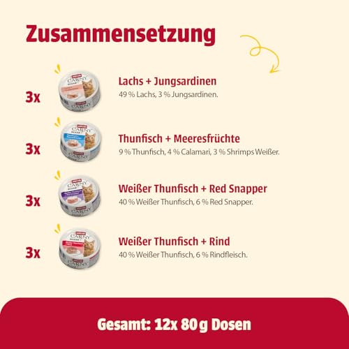 Detalle 2 de animonda Carny Adult Ocean Meeresvielfalt Nr. 1 – Nassfutter für ausgewachsene Katzen (12 x 80 g)