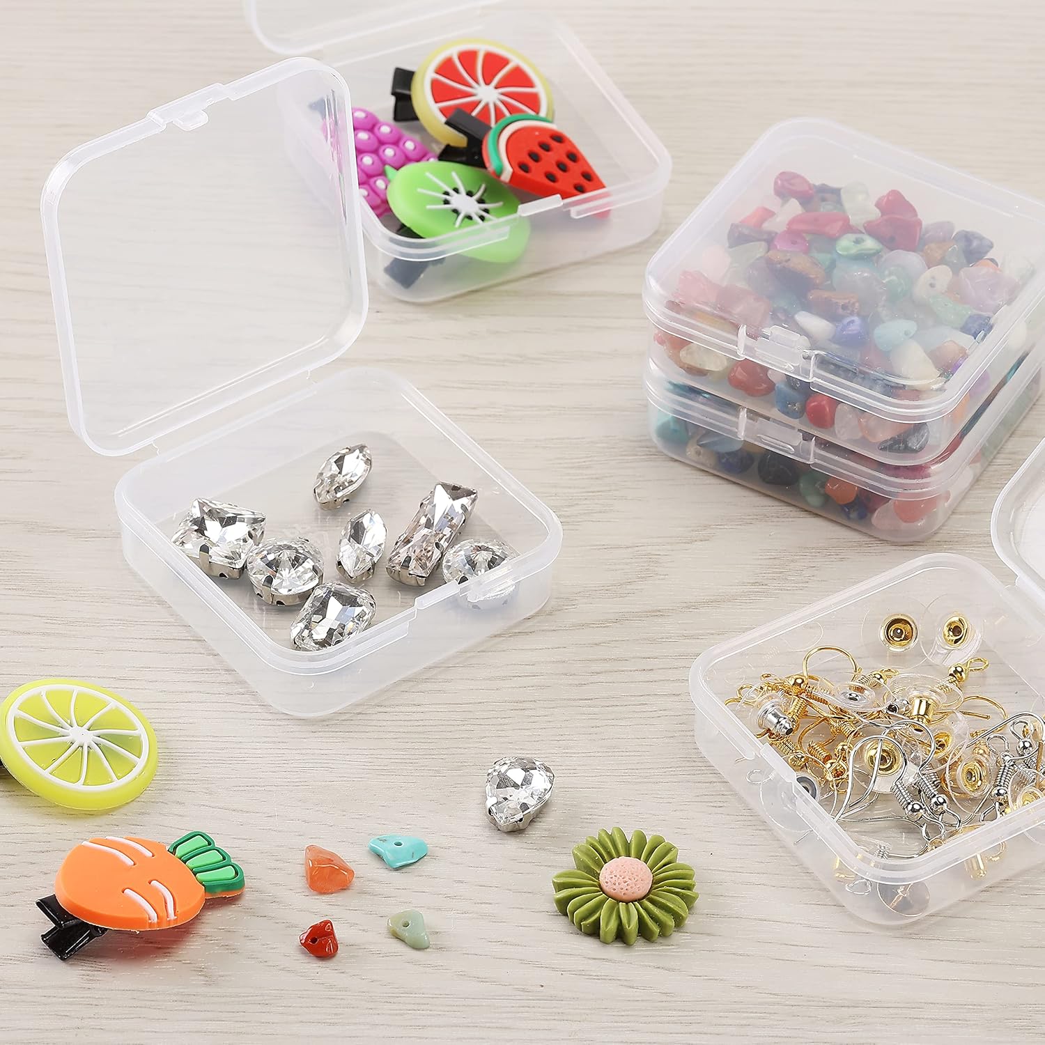 Thumbnail 6 de Mr. Pen CQT12 Bead Organizer Boxes, 12 Clear Stackable Plastic Cases