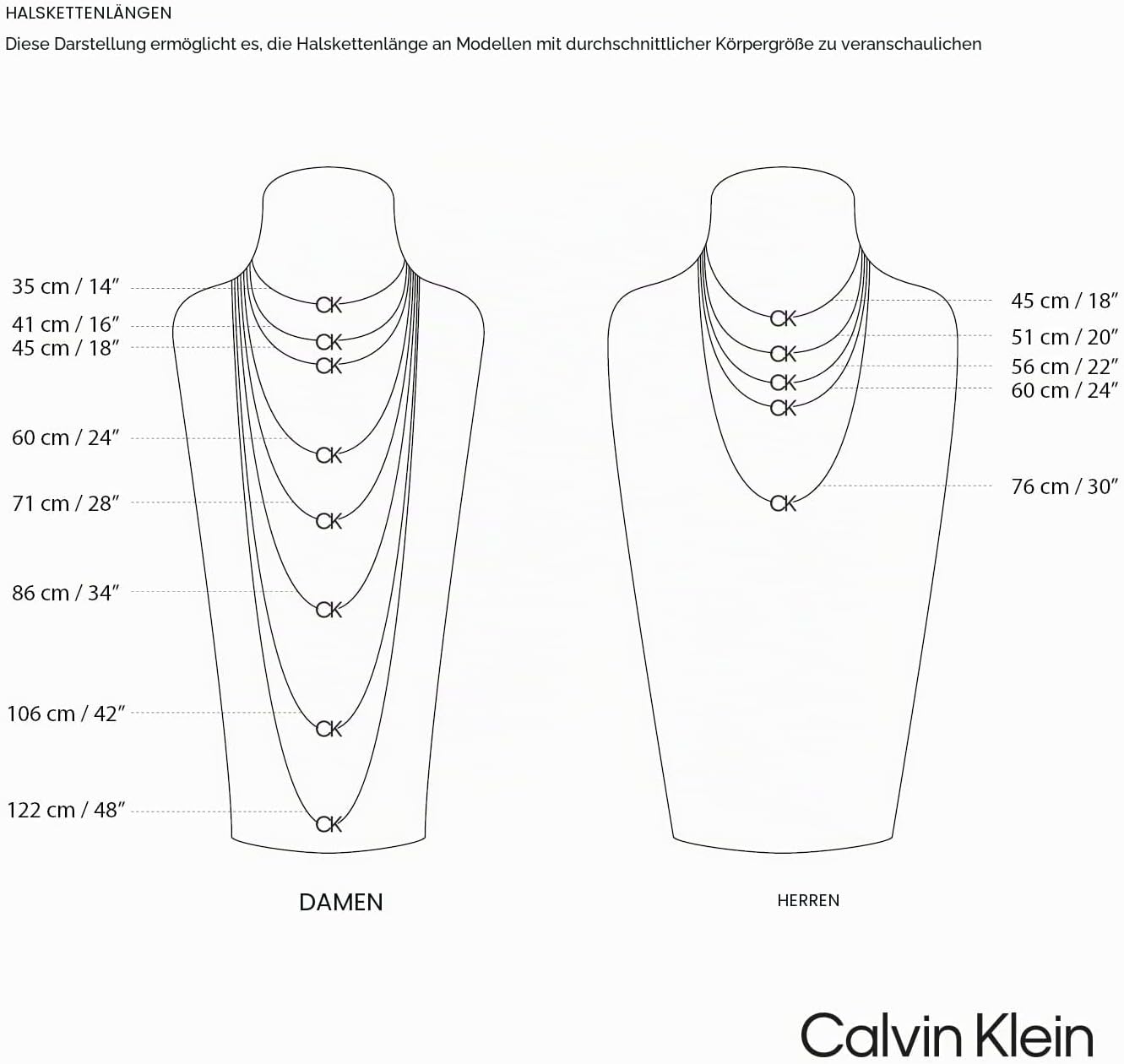 Detalle 2 de Calvin Klein Anhänger-Halskette ELONGATED DROPS aus Edelstahl – in Silber oder Gold