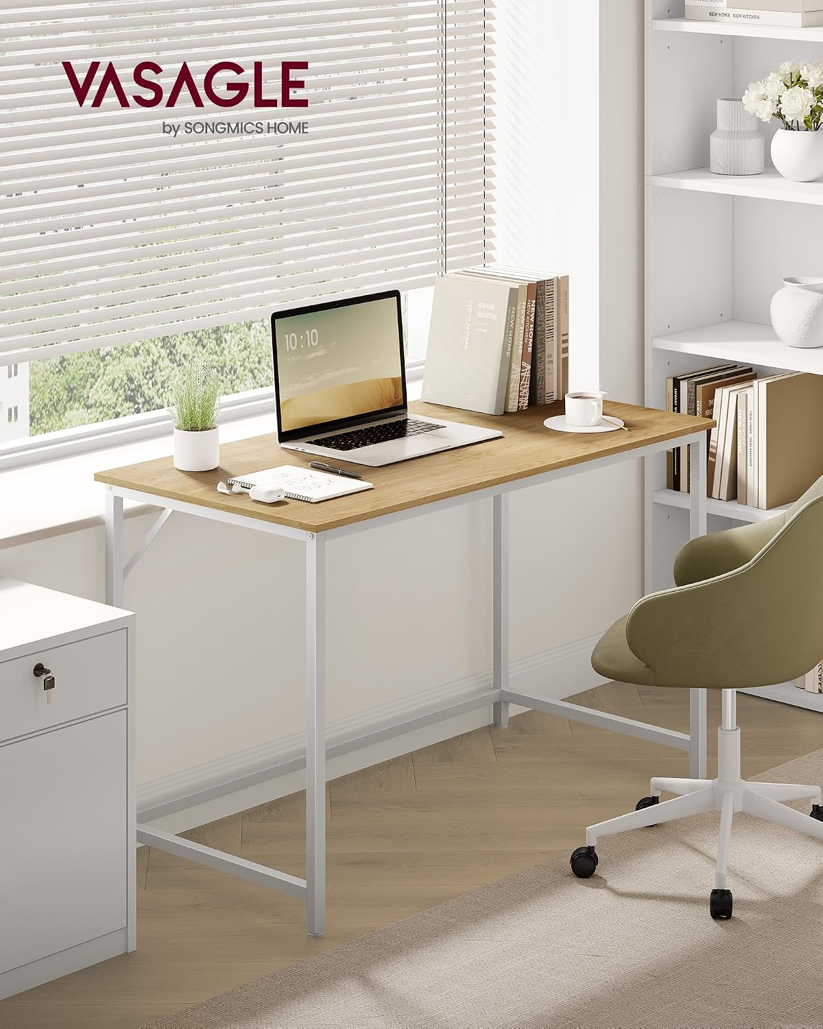 Detalle 2 de VASAGLE LWD039W70V1 Schreibtisch 120×60×76 cm