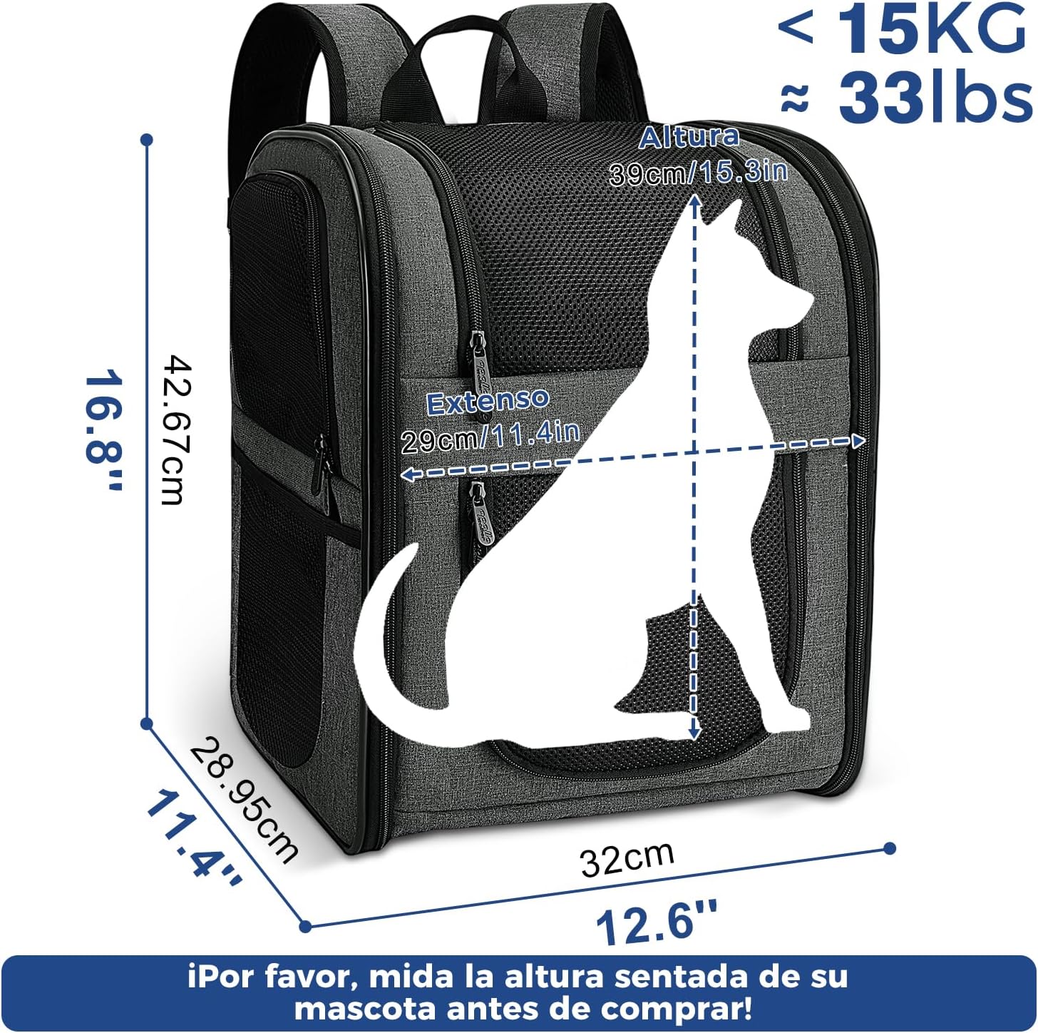 Detalle 2 de APOLLO WALKER Mochila mascotas 5–12 kg