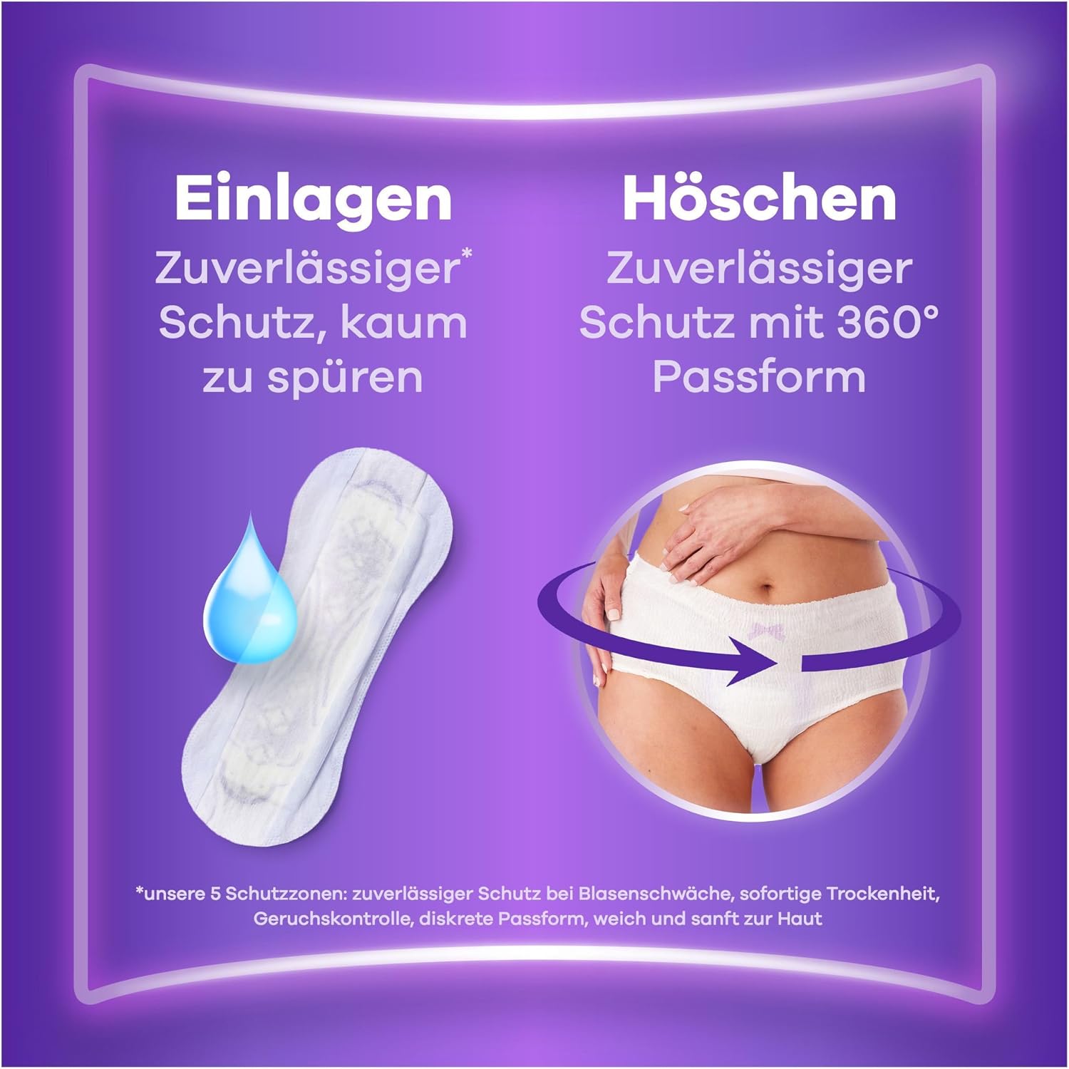 Detalle de Always Discreet Inkontinenzeinlagen für Frauen Normal – 40 Stück, Rundumschutz und Diskretion