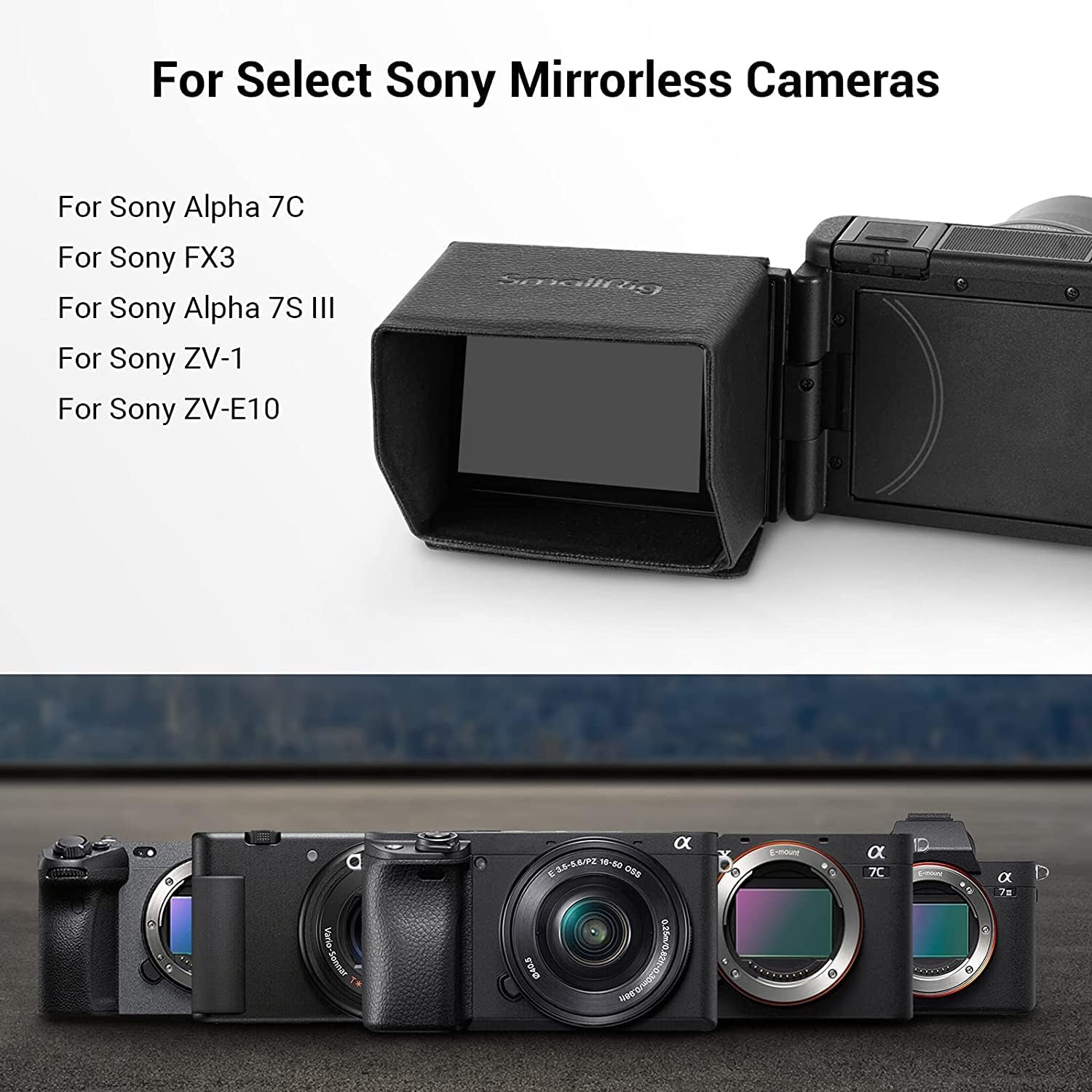 Detalle de SMALLRIG 3206 pare-soleil écran pour Sony A7 IV
