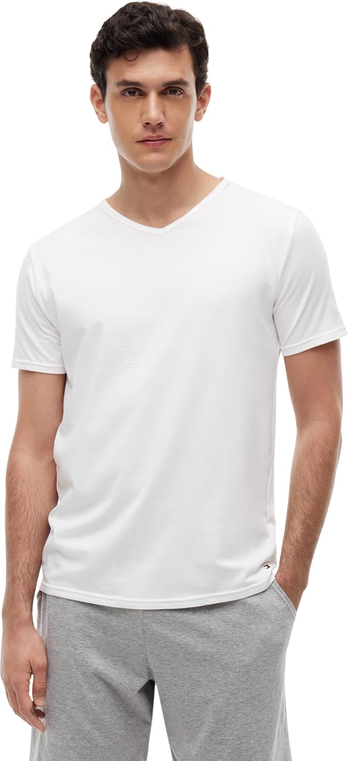 Thumbnail 2 de Tommy Hilfiger 2S87903767 – T-Shirt Uni Col V, Manches Courtes, Lot de 3 pour Homme