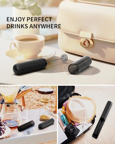 Thumbnail 5 de CIRCLE JOY Rechargeable Milk Frother Handheld with Dual Coil Whisk Head — Black