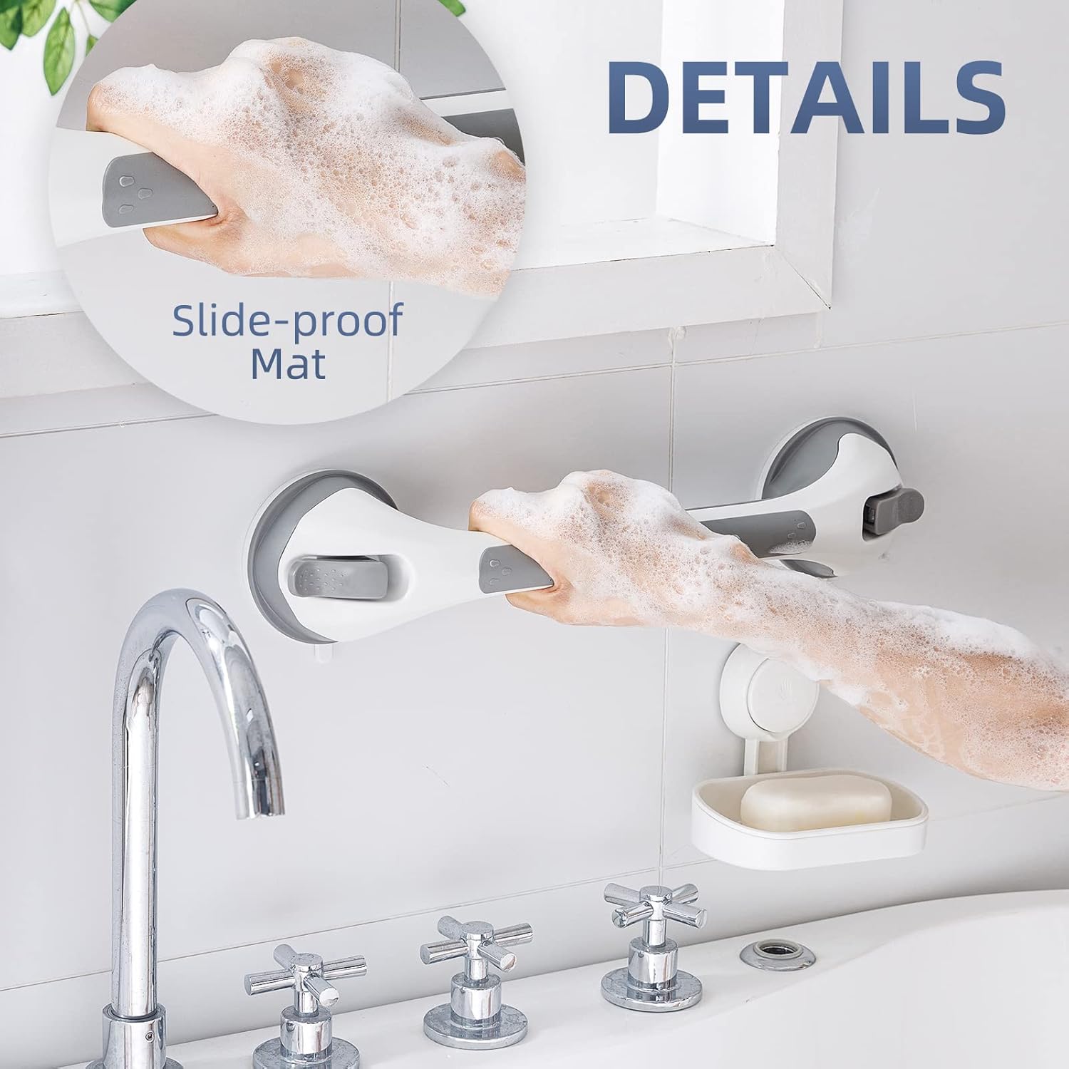 Thumbnail 6 de TAILINK 2-Pack Suction Grab Bars for Bathtubs and Showers: No-Drill Safety Grip