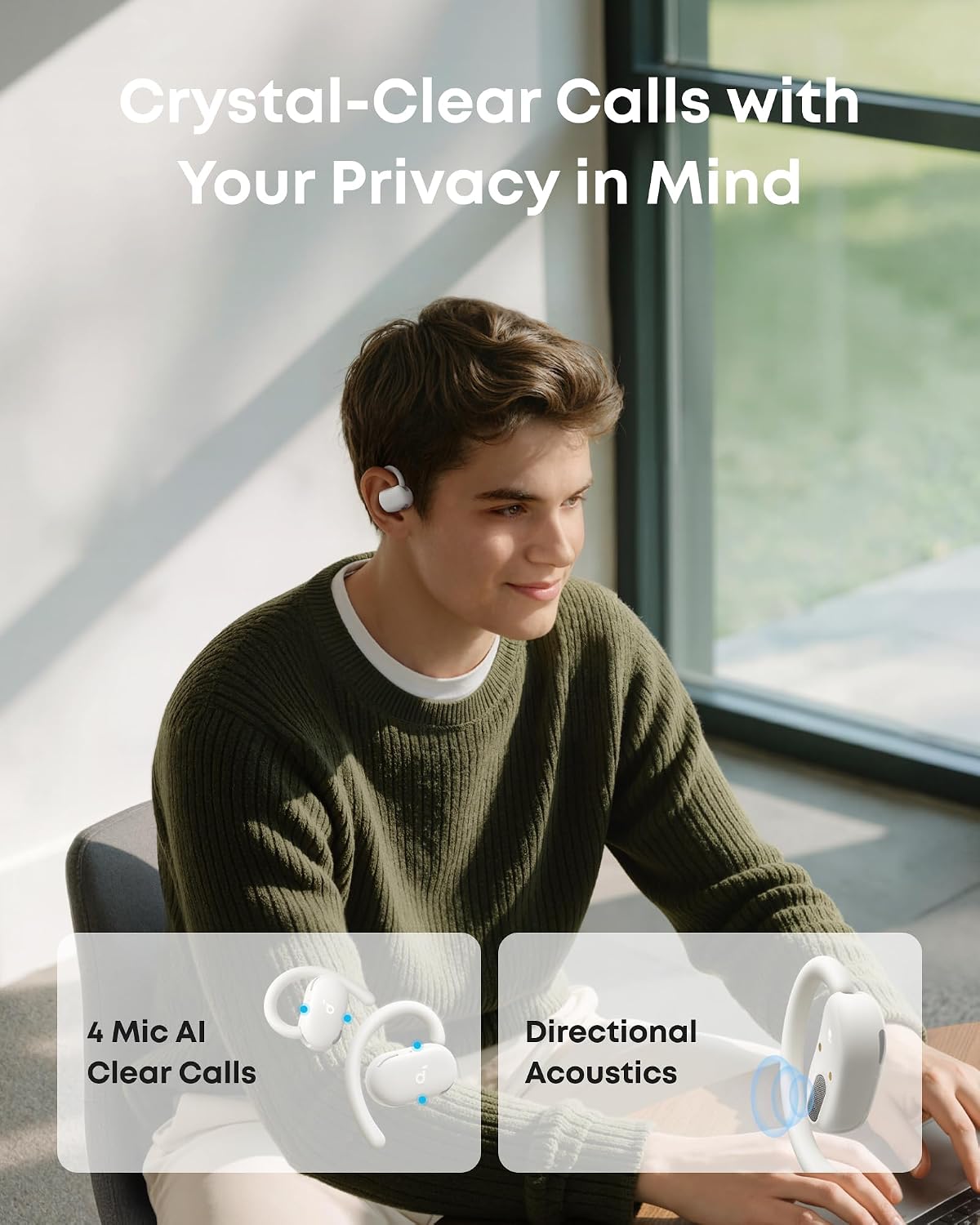 Thumbnail 3 de Soundcore V20i A3876R Open-Ear Earbuds, Bluetooth 5.4, IP55