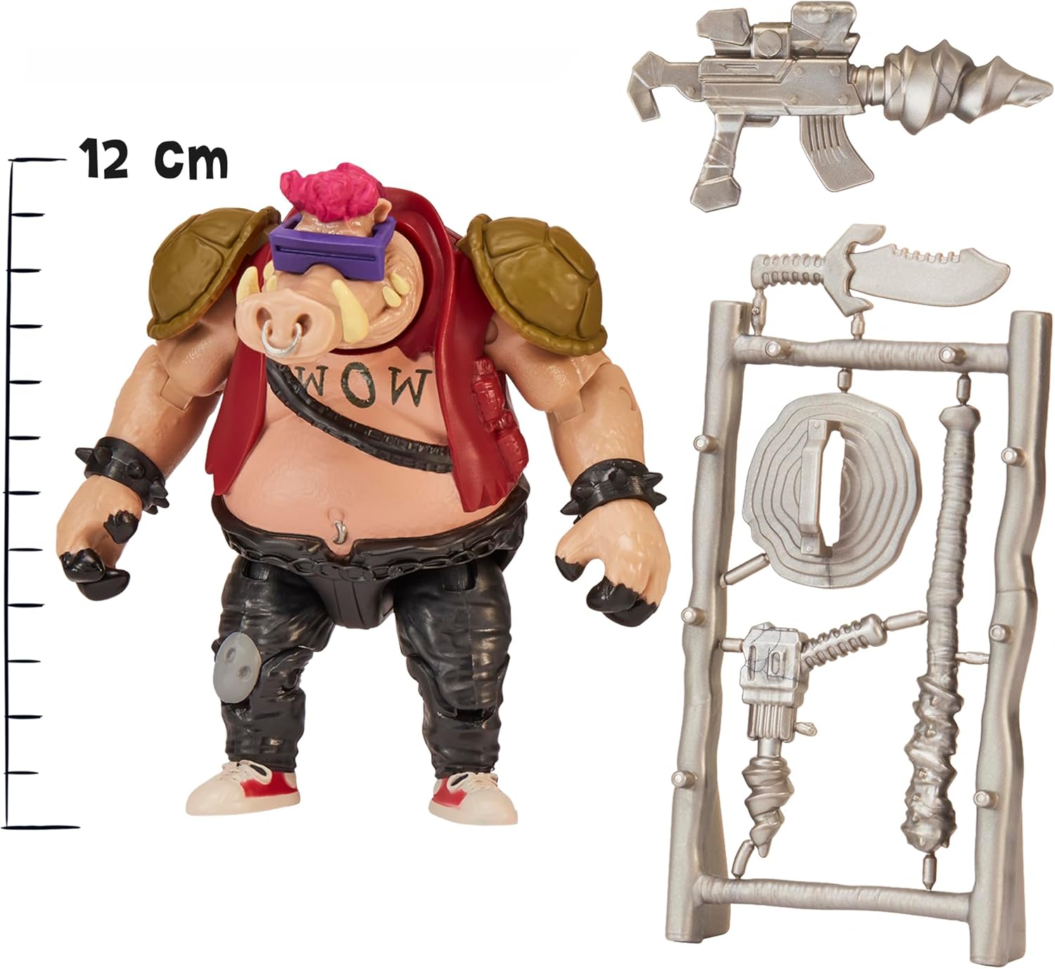 Detalle de Tortues Ninja – Bebop, figurine articulée de 11,5 cm (TU8058) par Giochi Preziosi