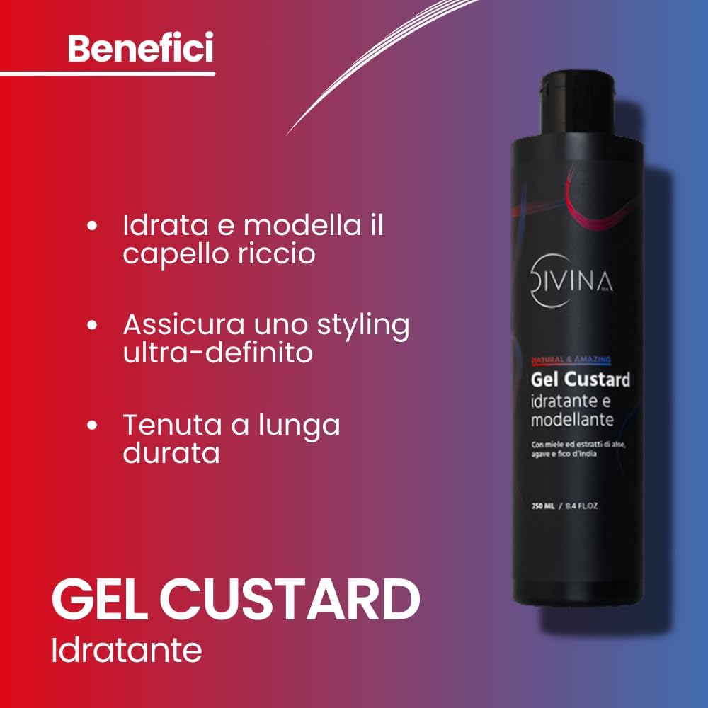 Detalle de Kit Definizione Natural&Amazing di DIVINA BLK: trattamento completo per capelli mossi e ricci