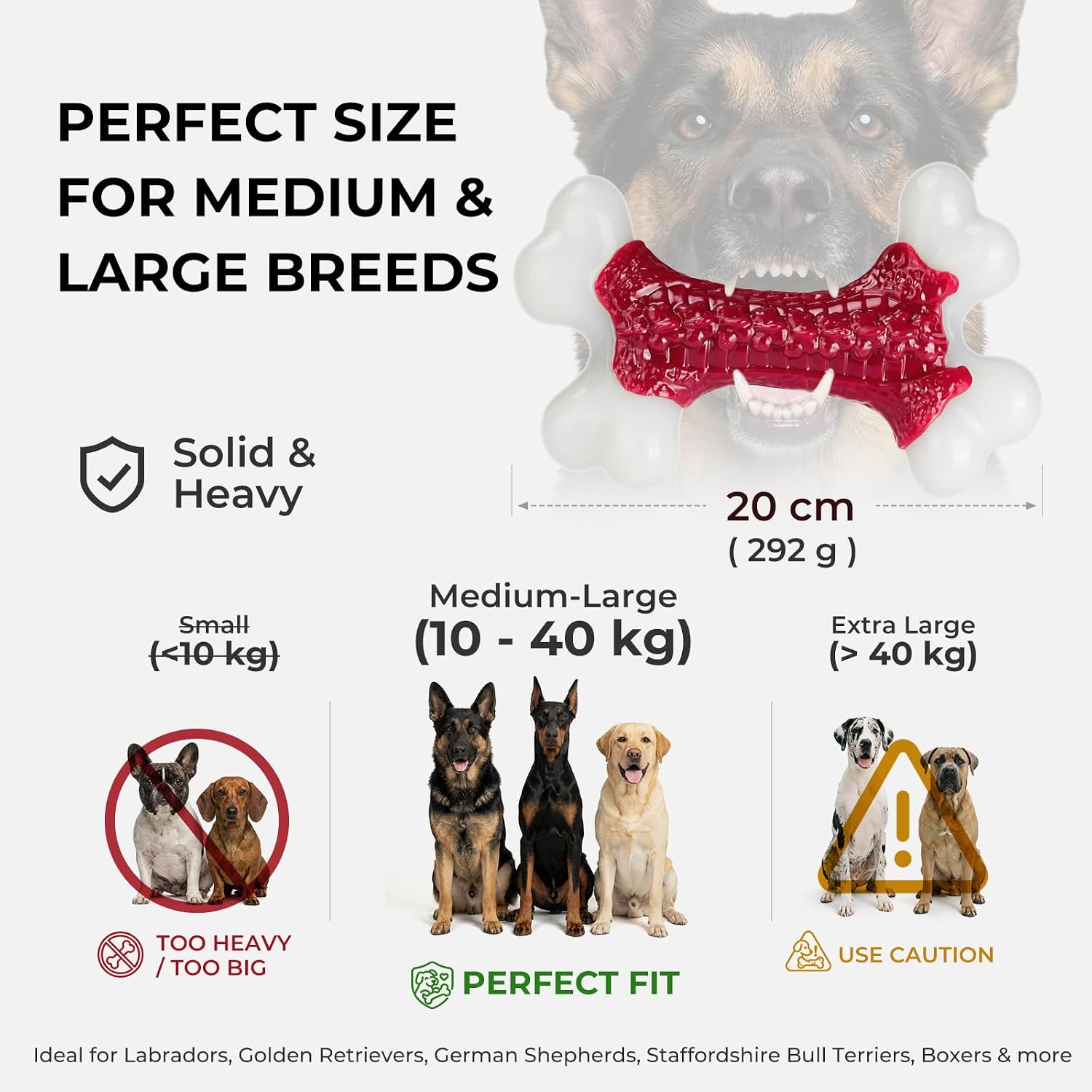 Detalle 2 de ChienBox Nylon Bone Toy beef flavour for large dogs