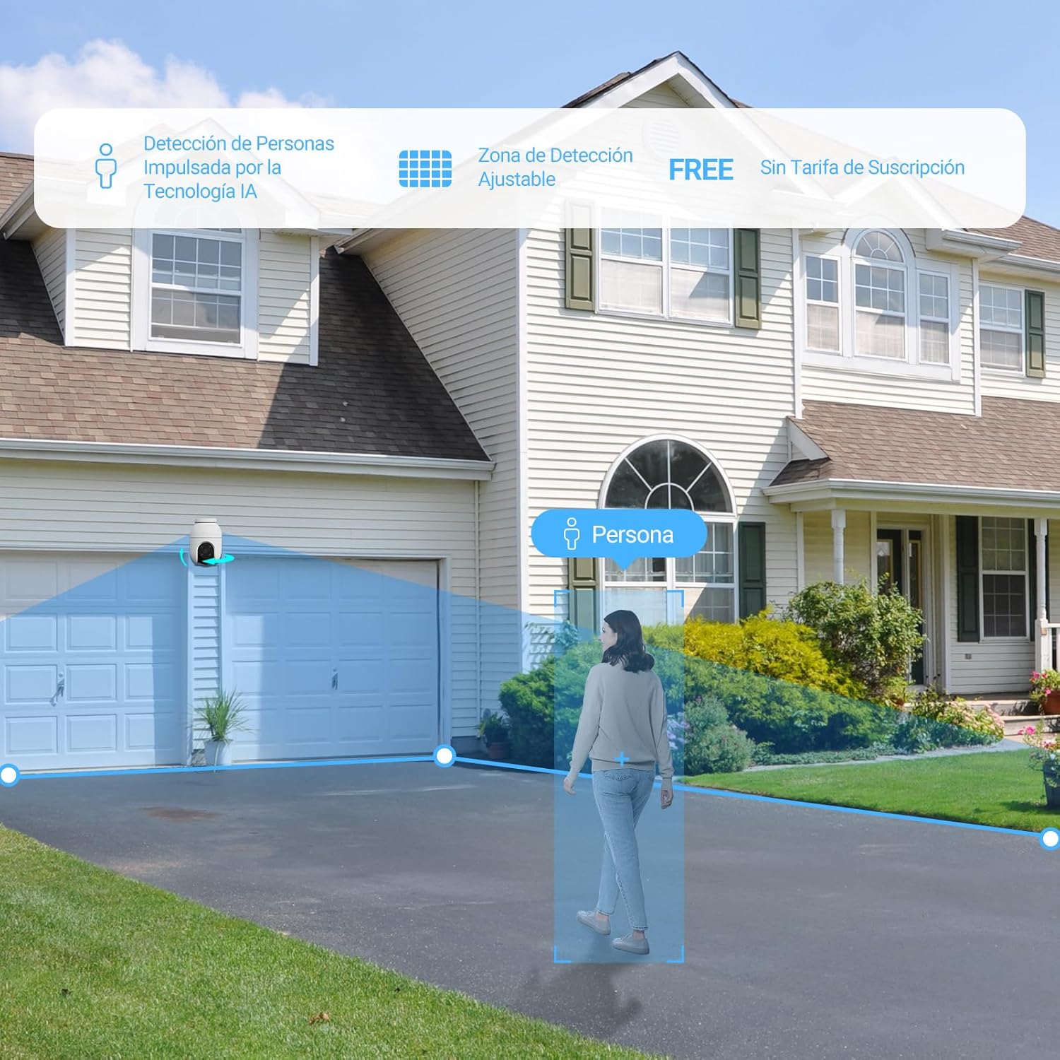 Thumbnail 2 de EZVIZ C8c 2MP, Cámara WiFi Exterior 360° con Detección AI