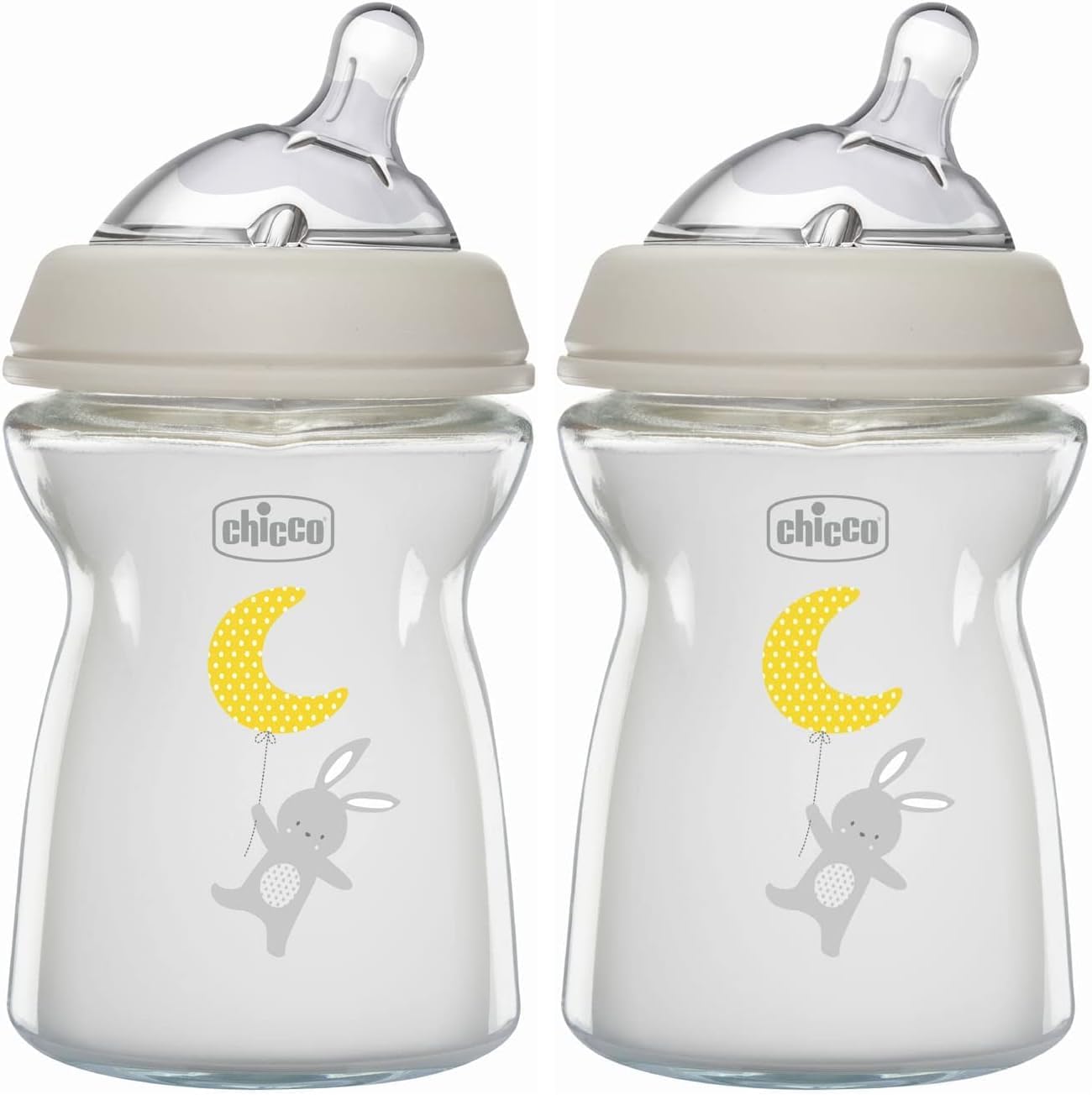 Detalle de Chicco Biberon Anticolica Natural Feeling 330 ml – set 2 pezzi, 6 Mesi+