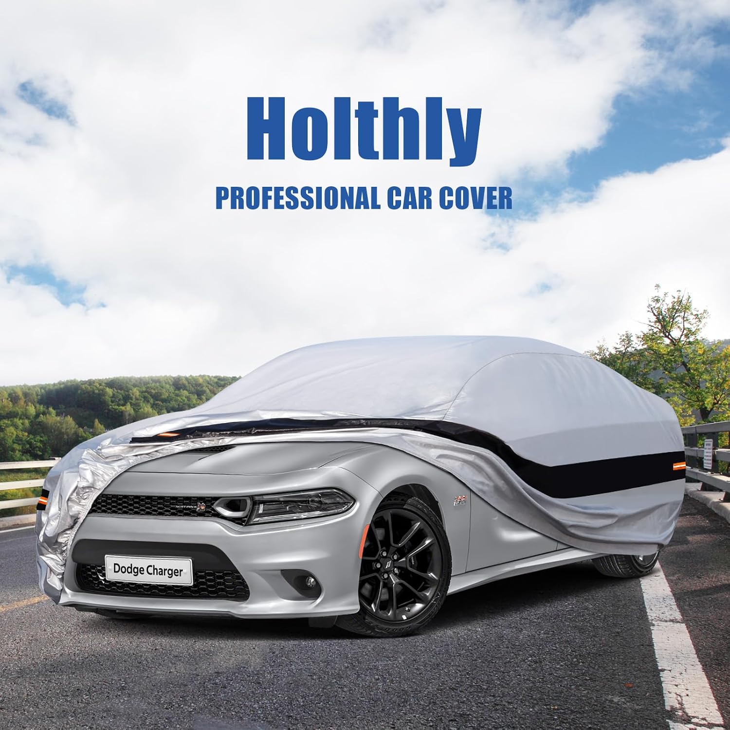 Thumbnail 5 de Holthly 10 Layers Car Cover: Custom Fit for Dodge Charger (2006-2024) Waterproof All-Weather Protection