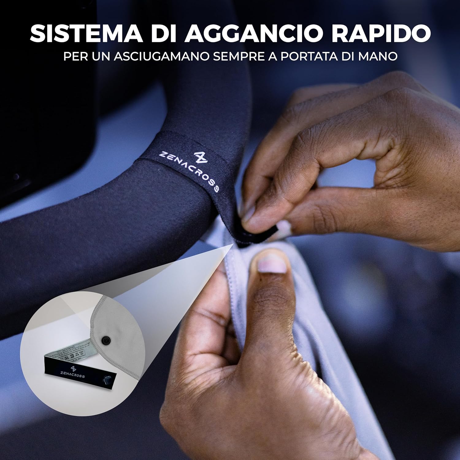 Thumbnail 3 de Zenacross Asciugamano Palestra 50x100 cm con Borsa per il Trasporto - Rosa