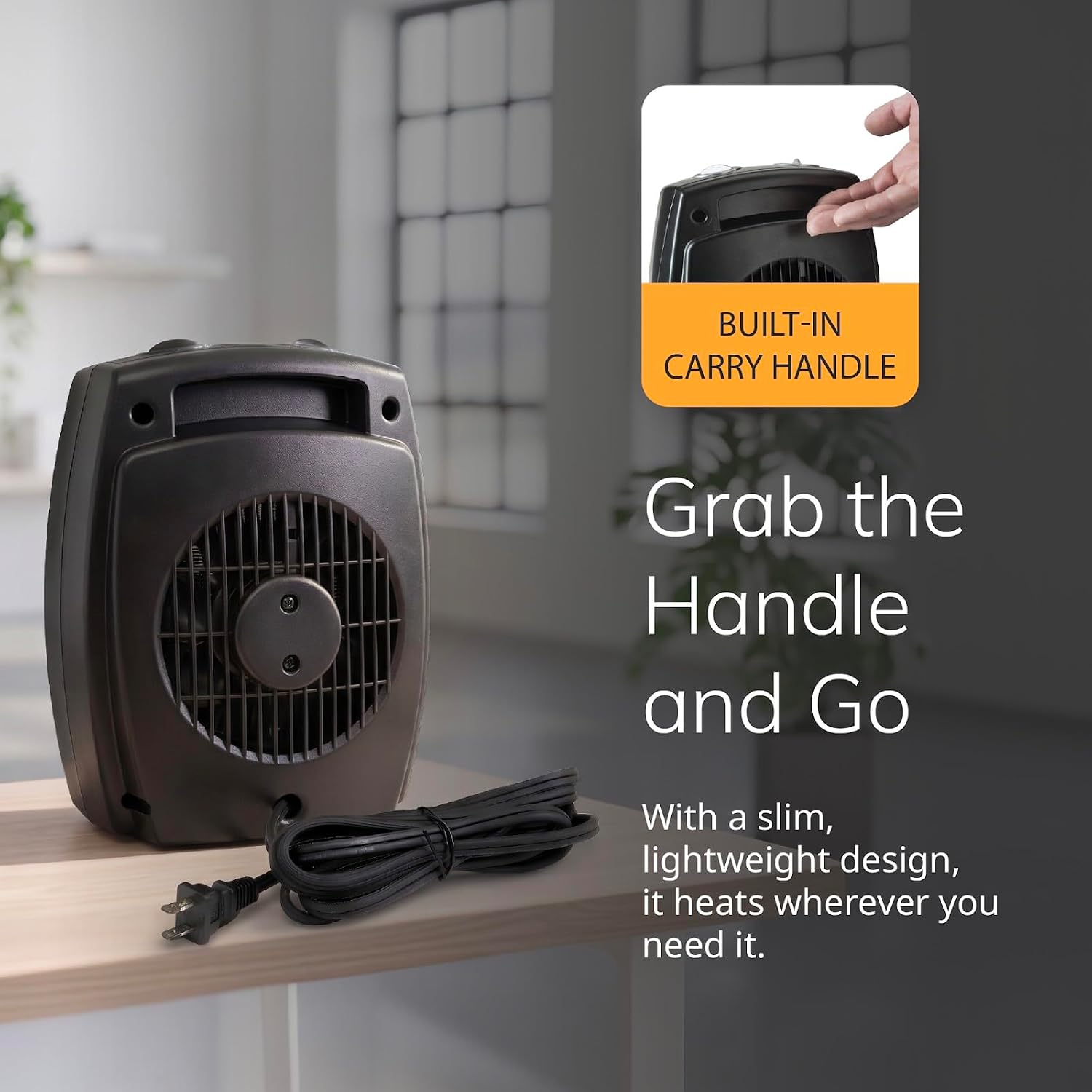 Thumbnail 5 de Lasko CD09250 Ceramic Heater with Adjustable Thermostat, 9 in