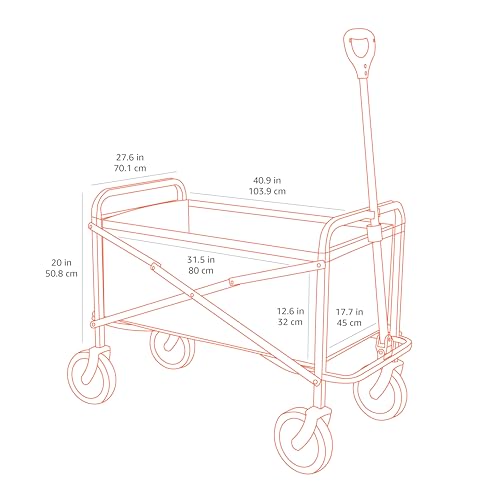 Thumbnail 4 de Amazon Basics Carreta plegable para jardín y exterior 🚜