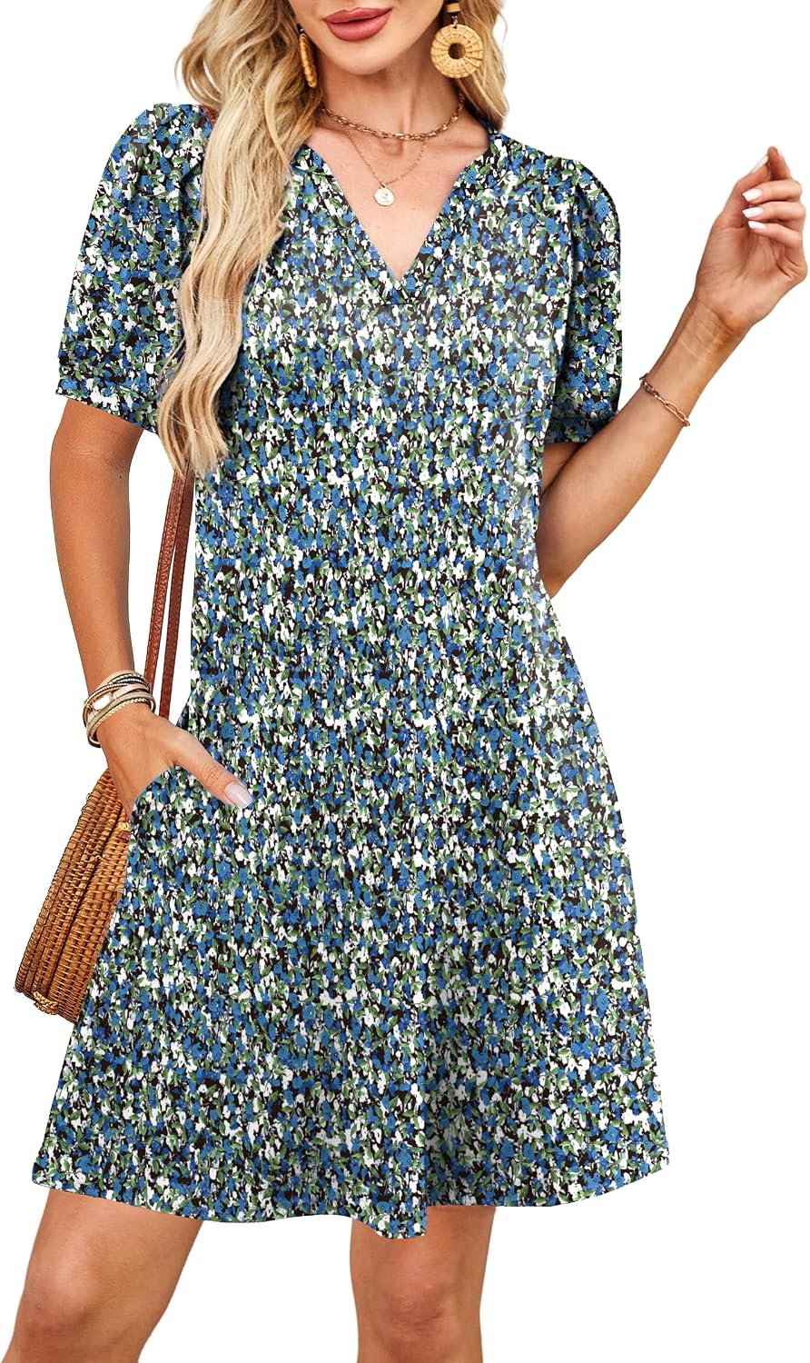 Detalle de RUMIA Women's Sundress, V-Neck