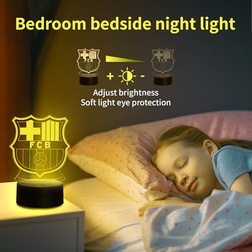 Thumbnail 3 de HooJtny Lámpara 3D Fútbol infantil con luz nocturna LED, 16 colores y mando a distancia