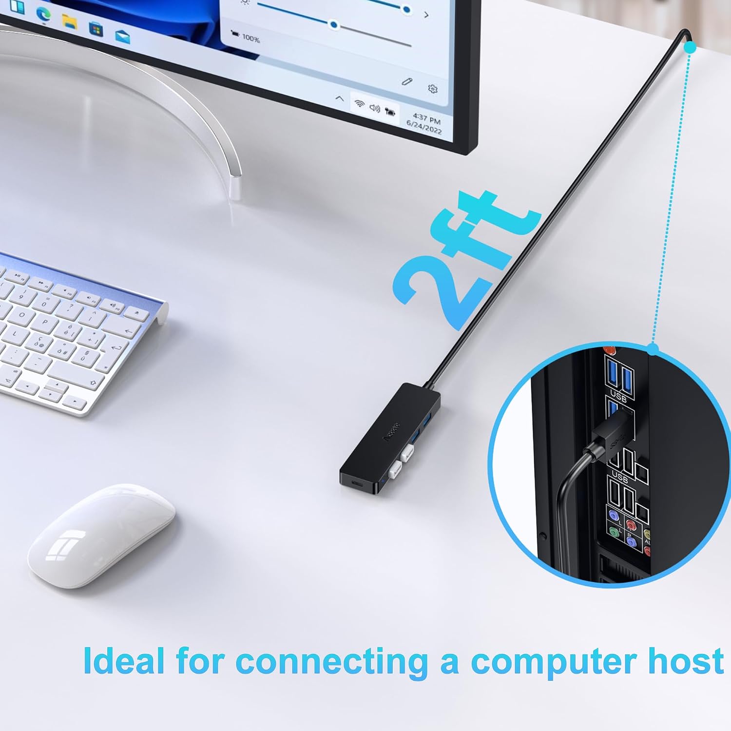 Detalle de Aceele USB hub with USB 3.0