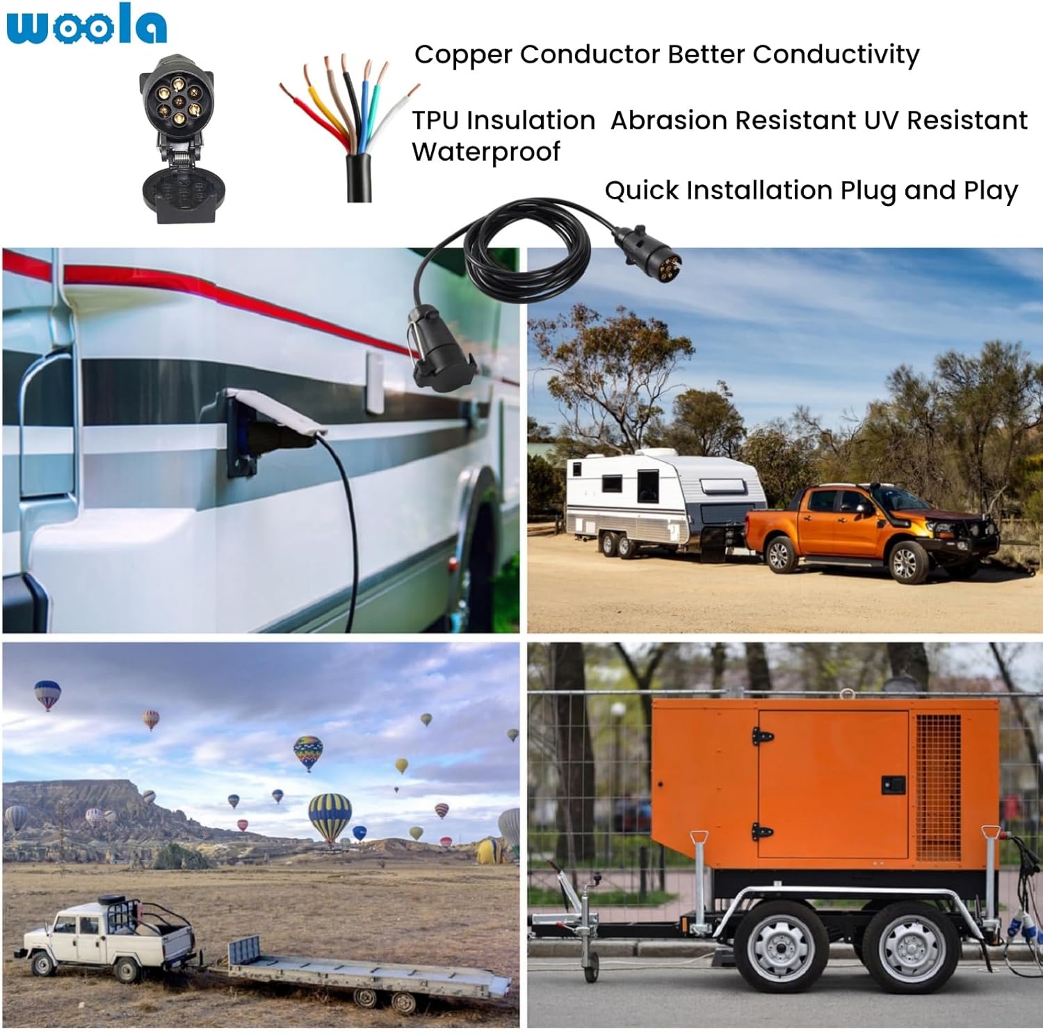 Thumbnail 2 de Woola 12V 7 Pin Trailer Plug