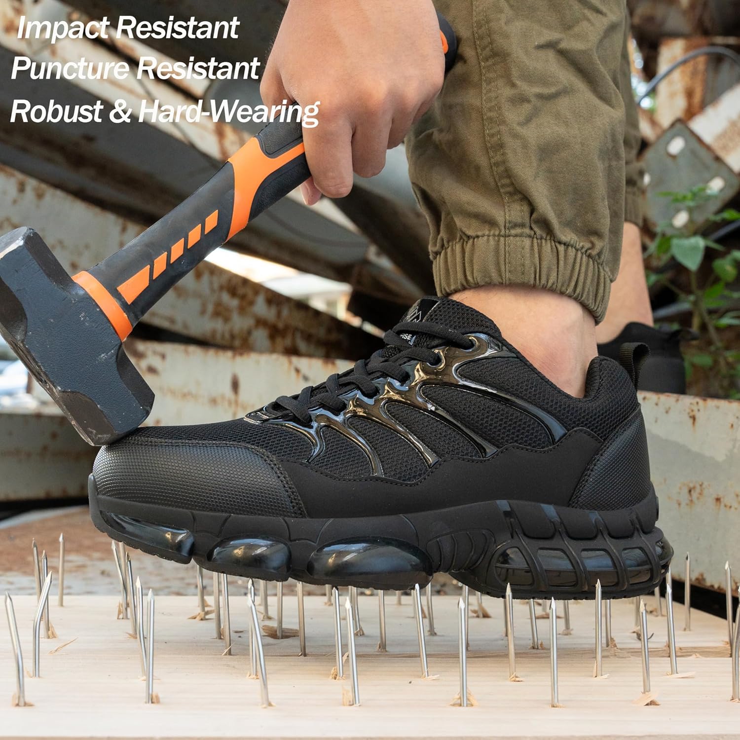 Detalle 2 de NIFOFISE Steel Toe Cap Trainers for Men & Women – Lightweight, Breathable Safety Trainers