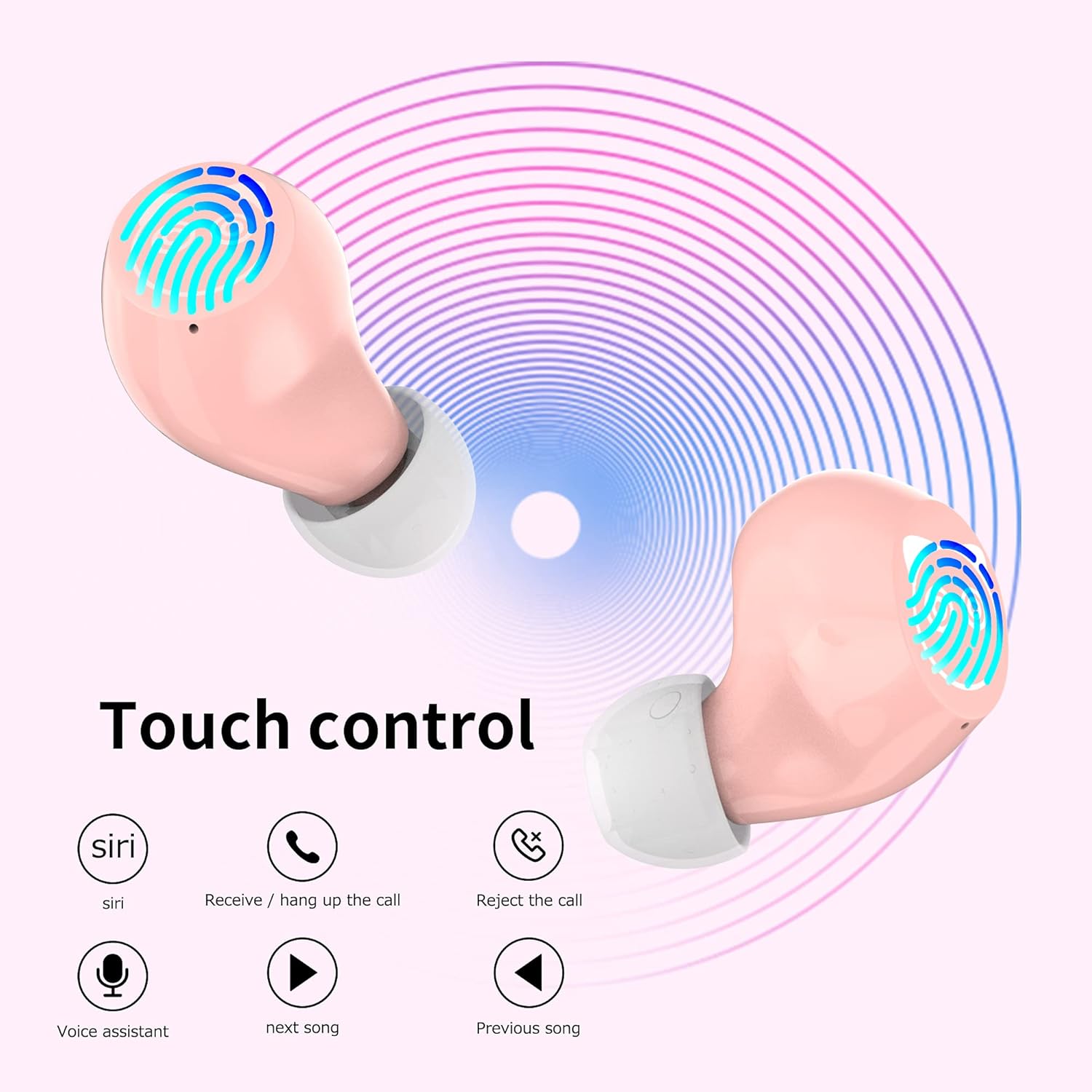 Thumbnail 1 de AMAFACE In Ear Kopfhörer Rosa – Bluetooth Ohrhörer