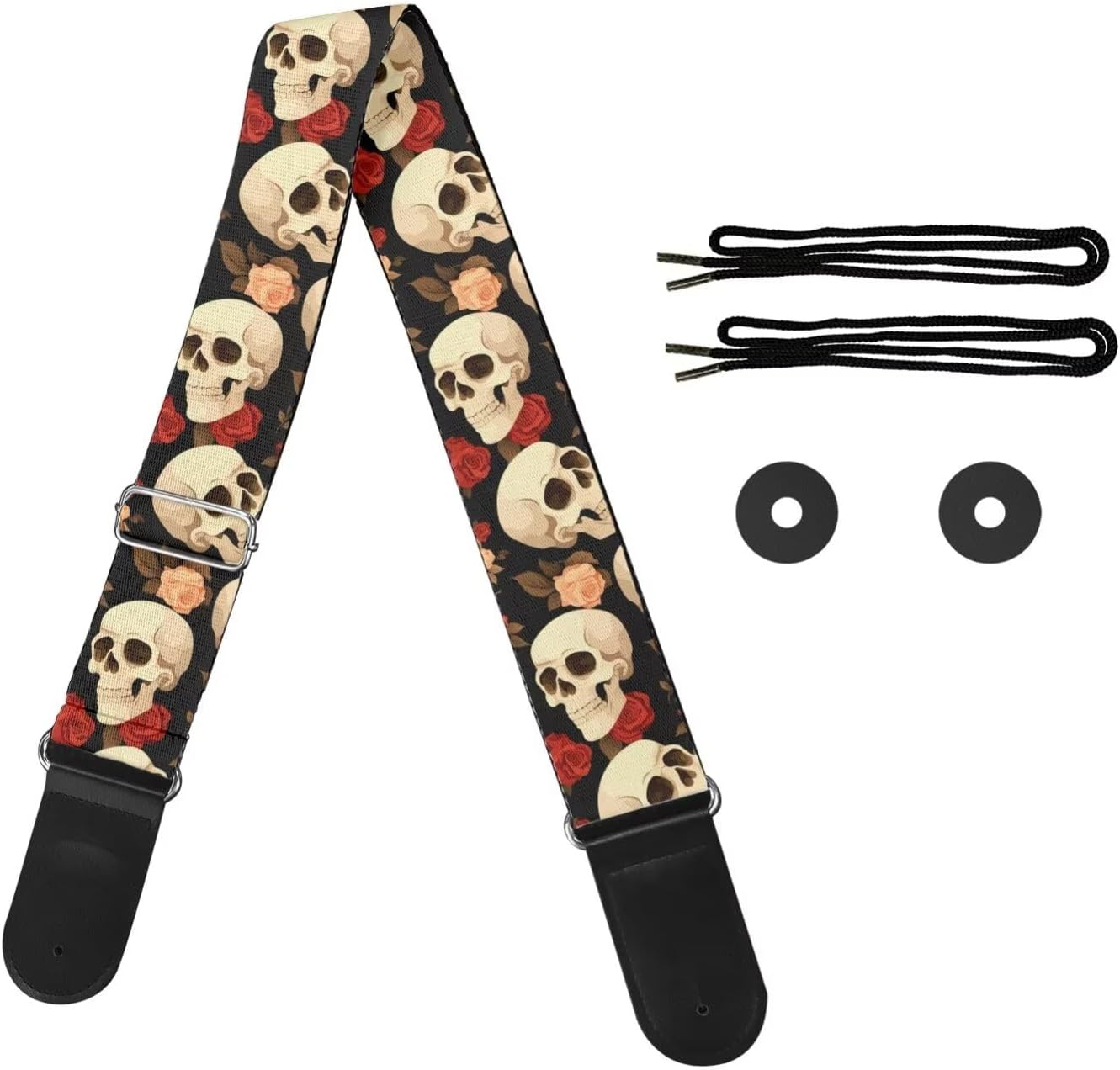 Detalle de Snilety Adjustable Crossbody Guitar Strap in Soft Polyester