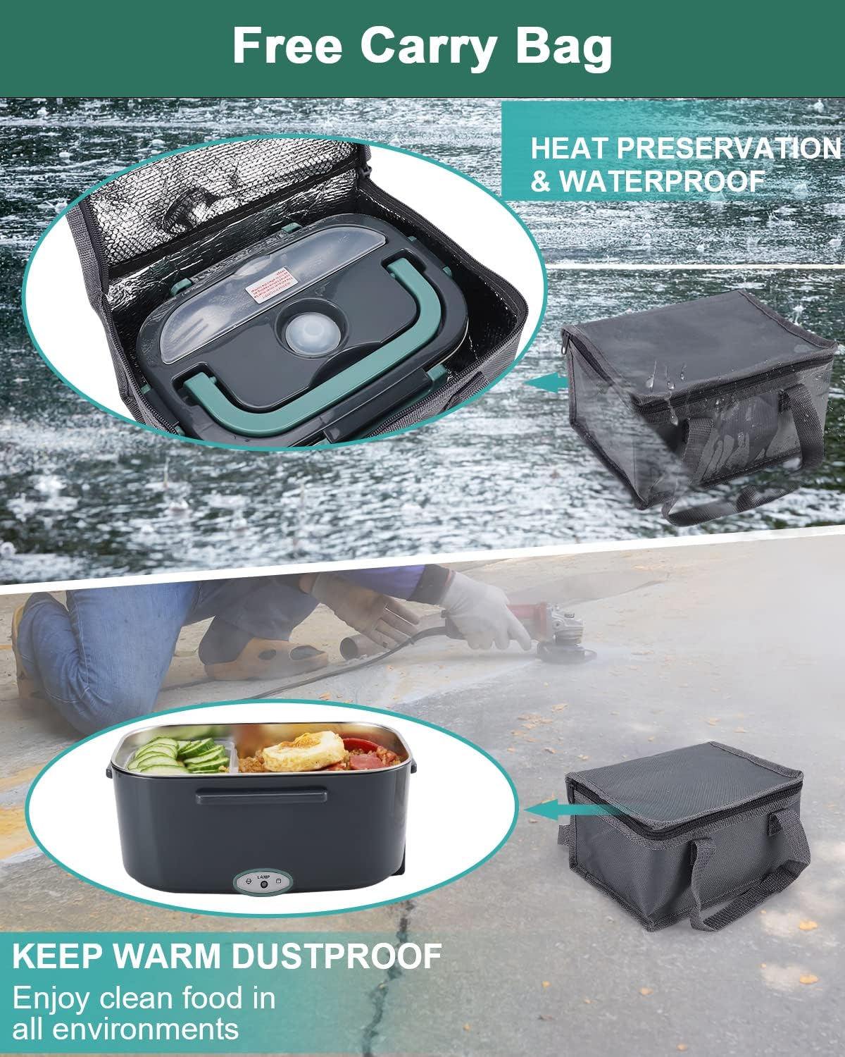 Thumbnail 5 de Andmenow 80W Electric Lunch Box Portable 🍱