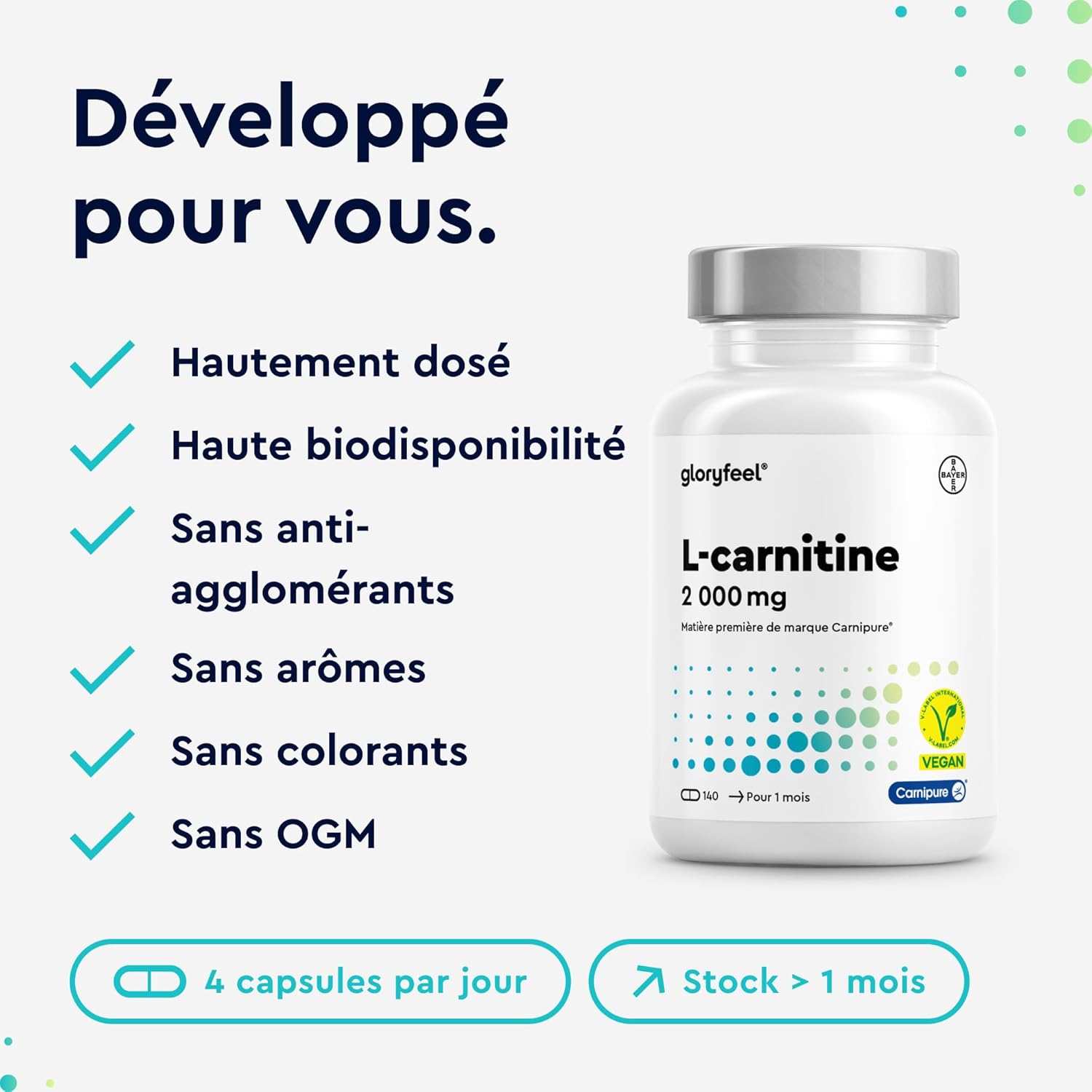 Thumbnail 4 de L‑CARNITINE Naturelle 2941 mg pré-entraînement 💊