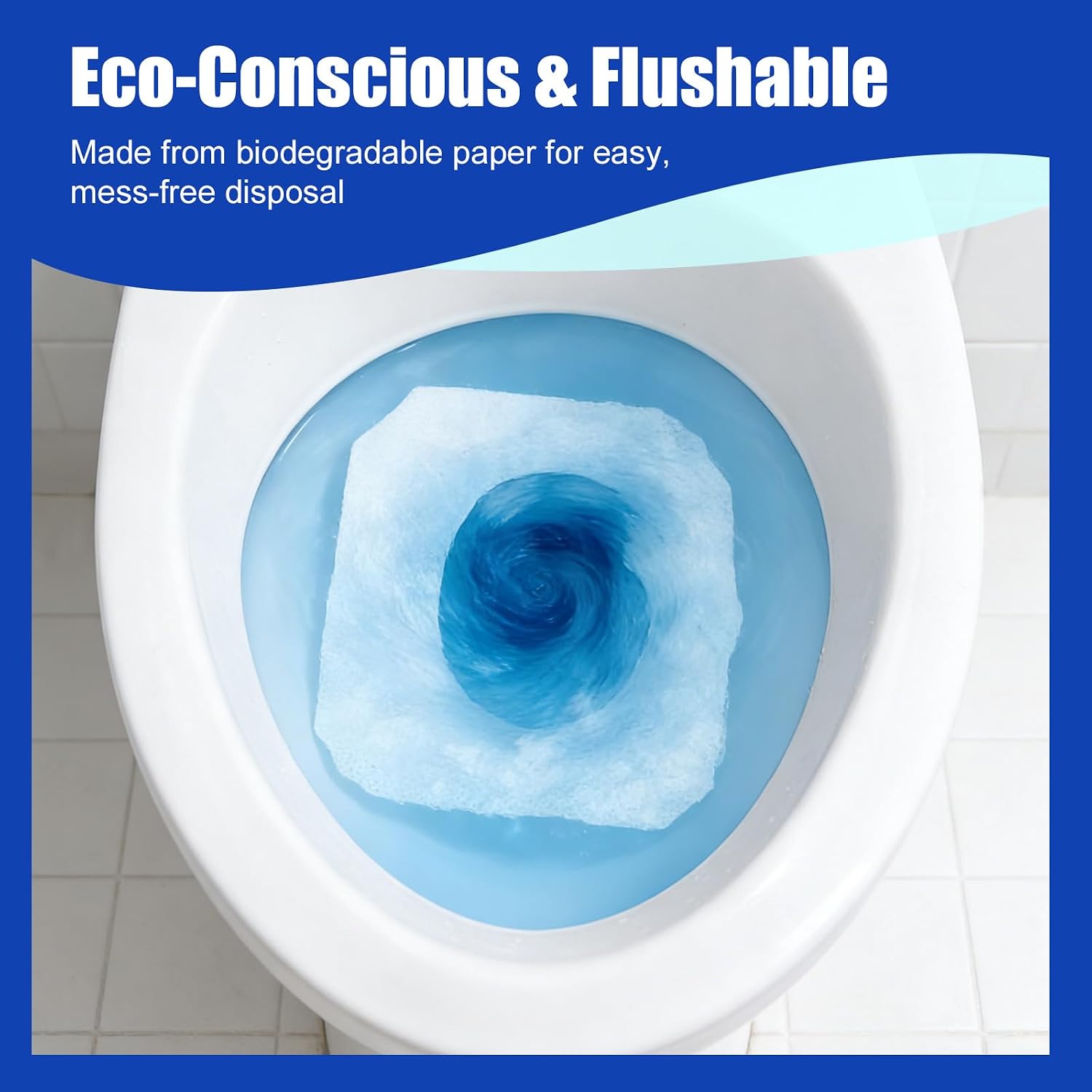 Detalle de Volokitx DSC-D Disposable Toilet Seat Covers, 120 XL Flushable Paper Covers