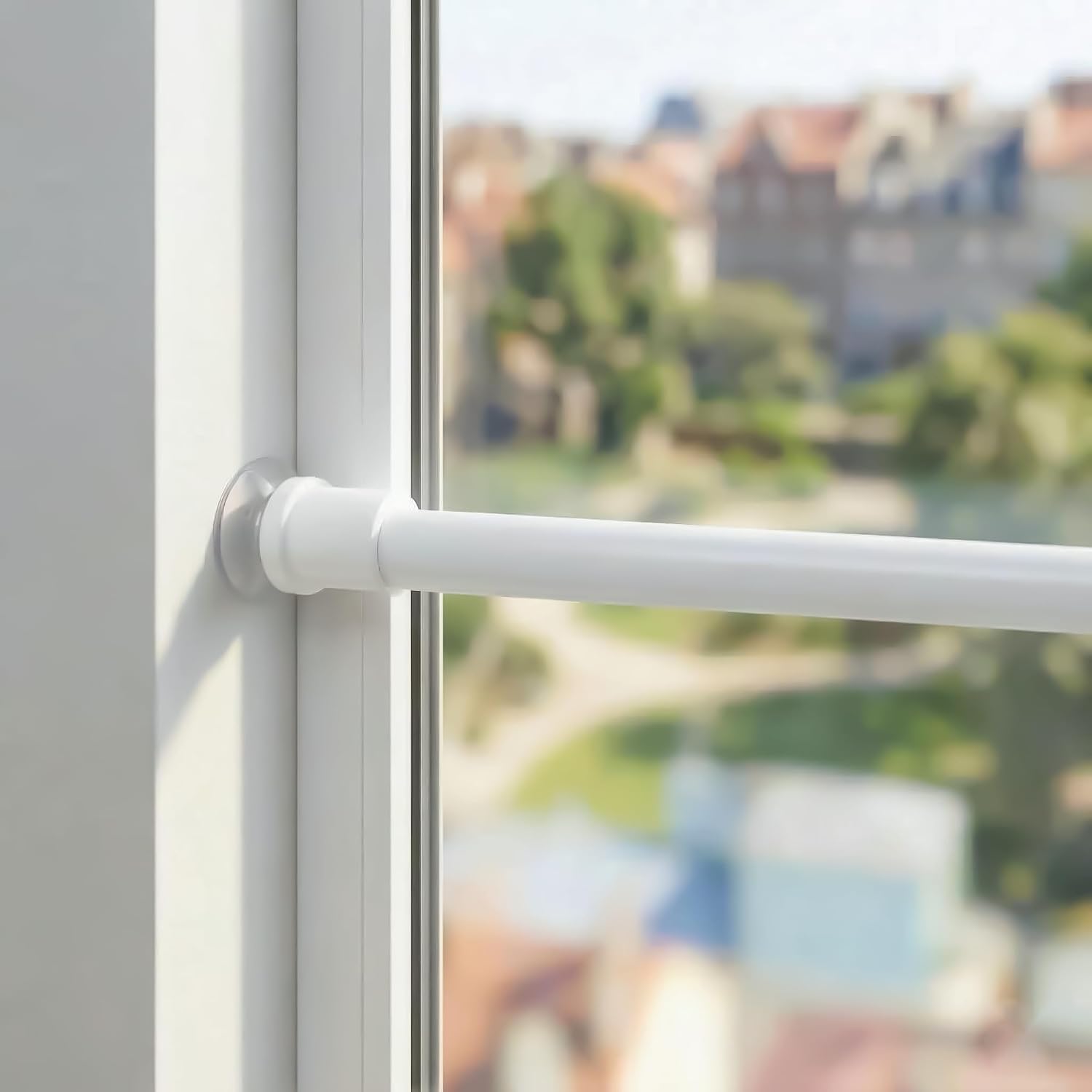 Detalle de Venwemong NO2-XYG-12 gordijnroedes, set van 3, 60-80 cm, wit