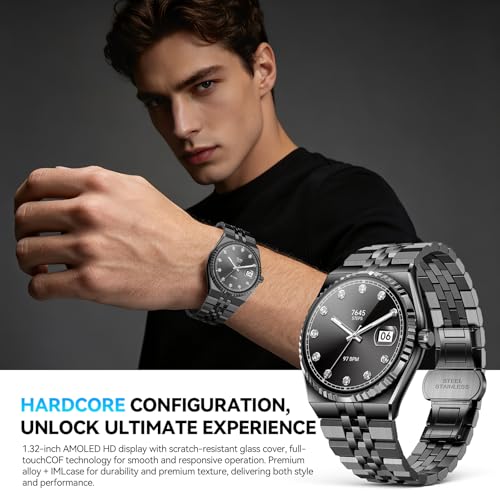 Detalle de SOUYIE H66PRO Smartwatch: Classic Zinc Alloy Design with Bluetooth Calling and Health Tracking