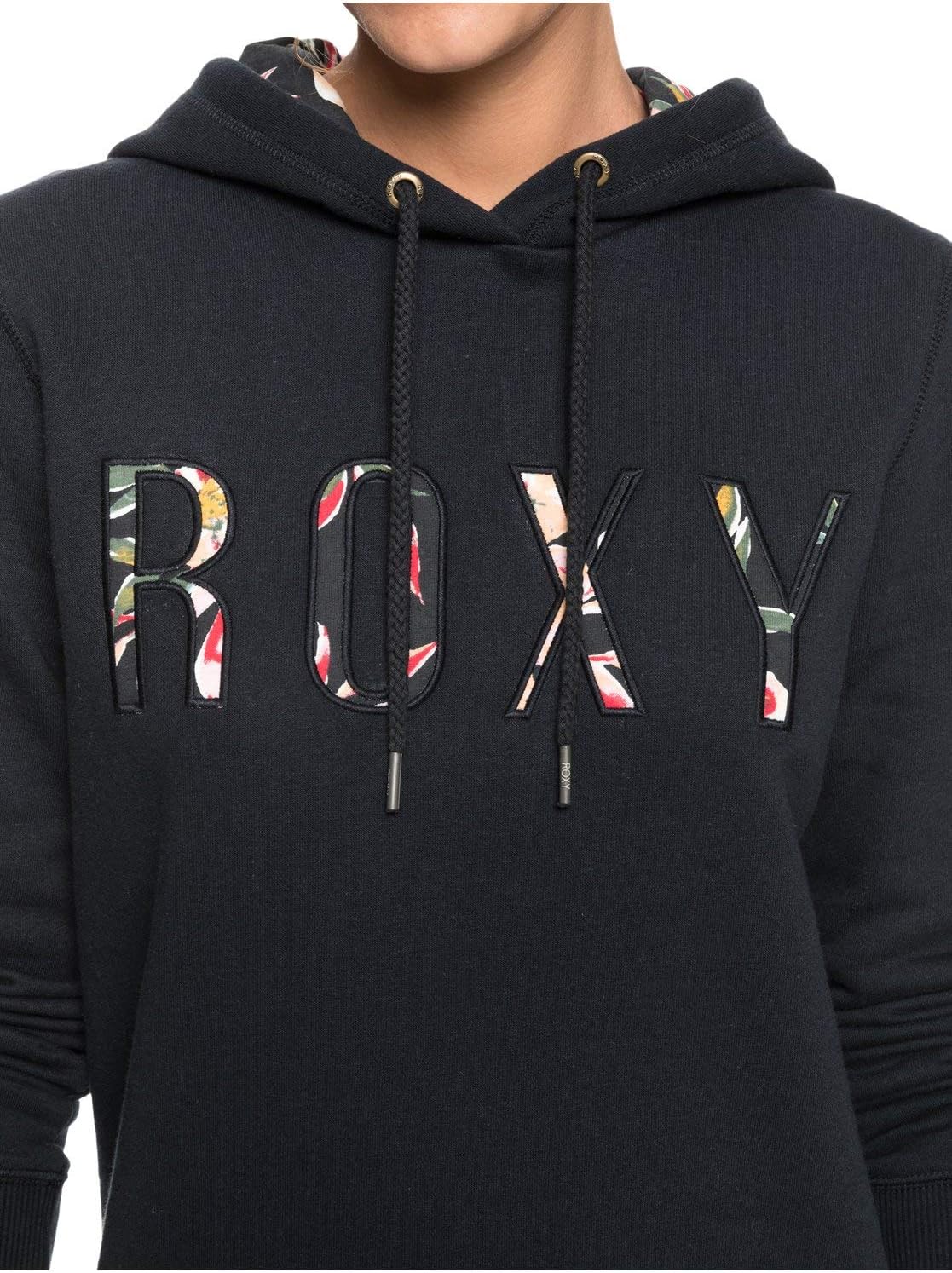 Detalle de Robe décontractée femme Roxy Be Rider J Ktdr Kvj0 — mélange coton/polyester, coupe droite et capuche imprimée