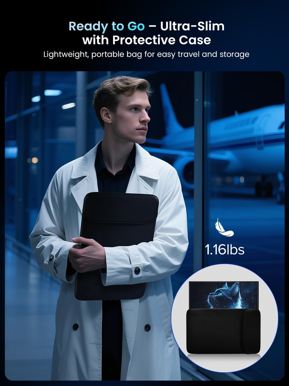 Thumbnail 5 de UPERFECT 18.5-inch Portable Monitor: 120Hz, FreeSync, 1080p with USB‑C & HDMI