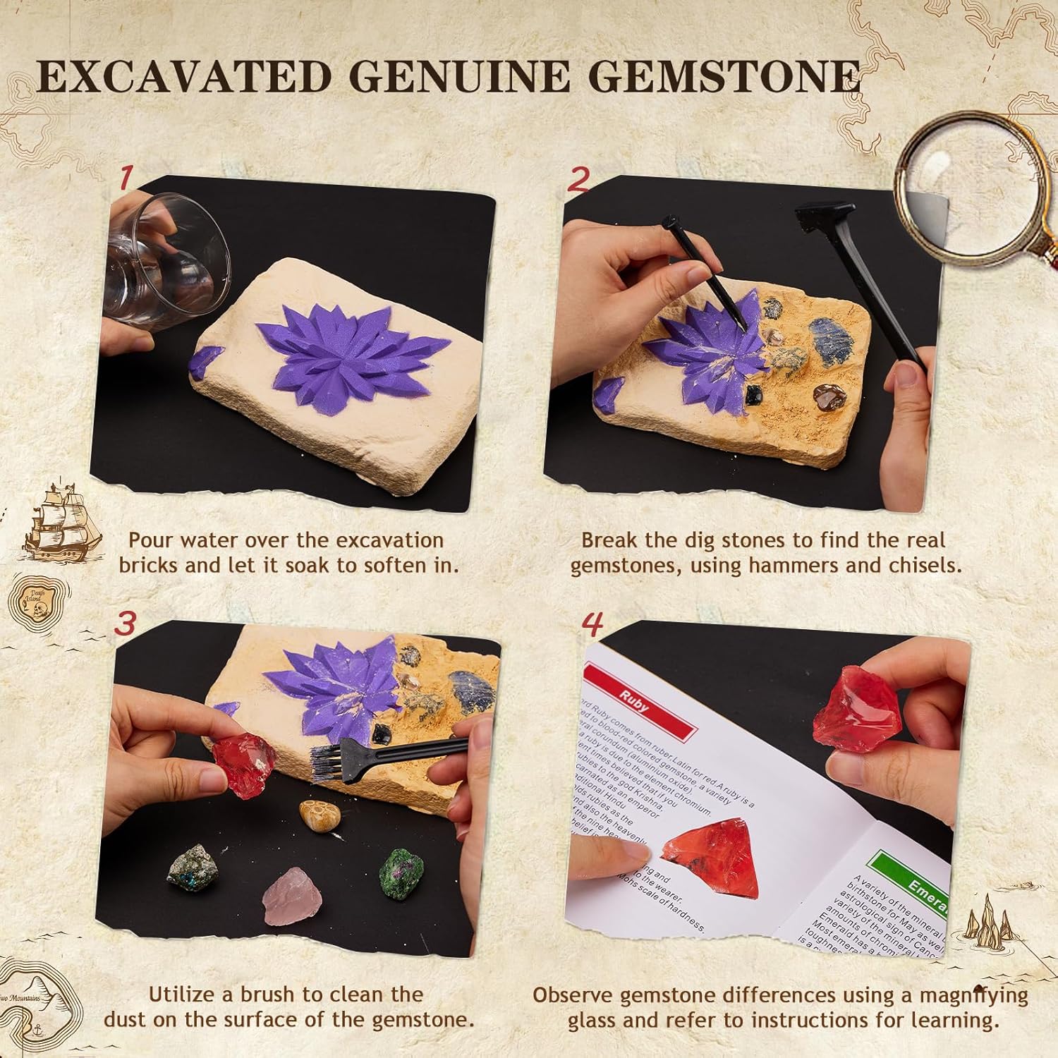 Thumbnail 3 de Greek Science My First Mega Gemstone Dig Kit for Kids