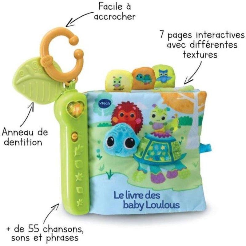Detalle de Libro musical de tela interactivo VTech Baby Toudoux des Loulous con luz y canciones