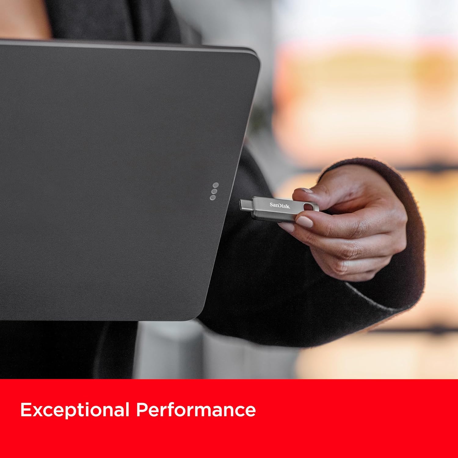 Thumbnail 4 de SanDisk Ultra Luxe USB Type-C Flash Drive 256GB (USB 3.2 Gen 1) – up to 400MB/s read speeds, metal retractable design