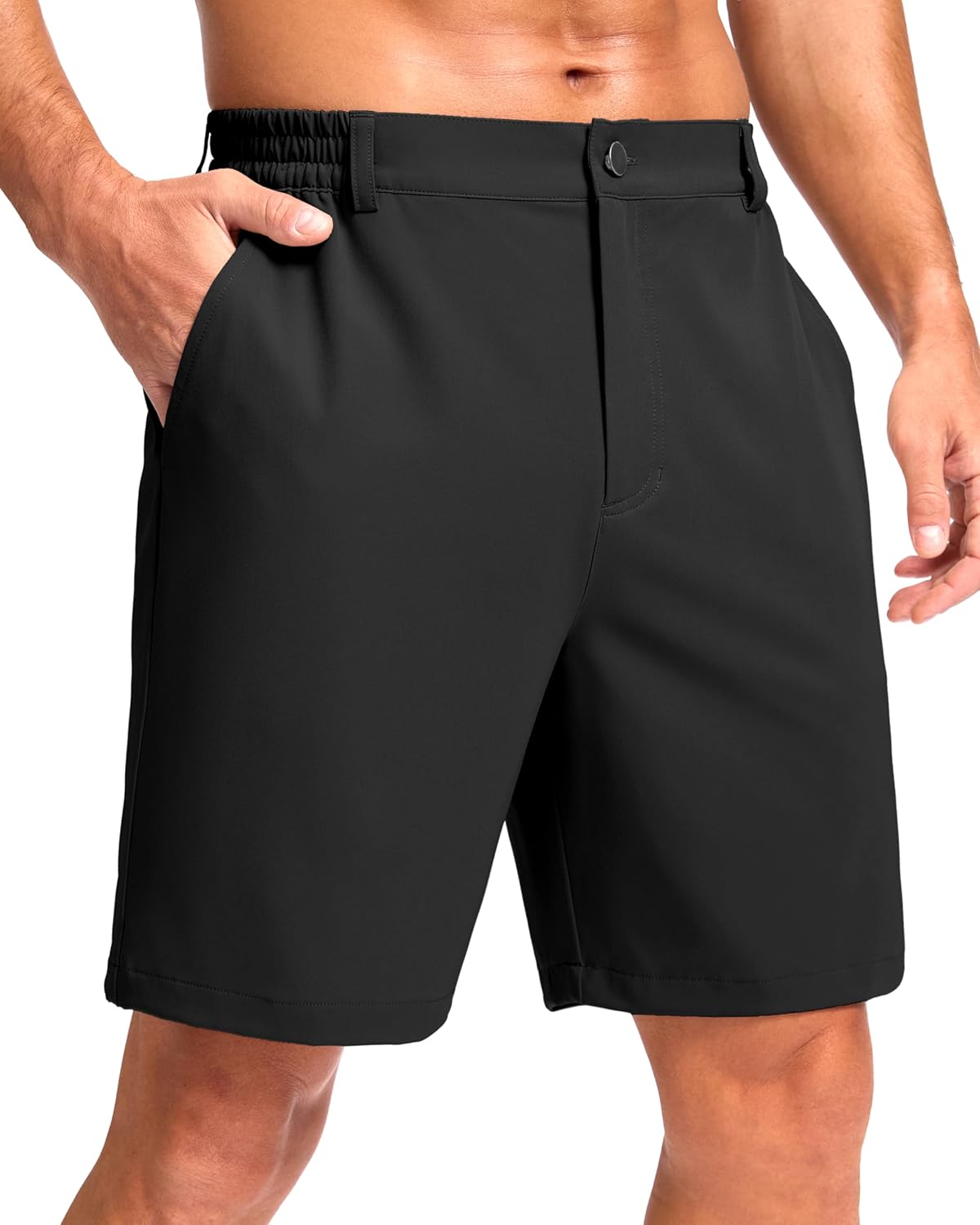 Detalle de Pudolla Men’s Lightweight Golf Shorts (7"/9"/5") with 3 Pockets