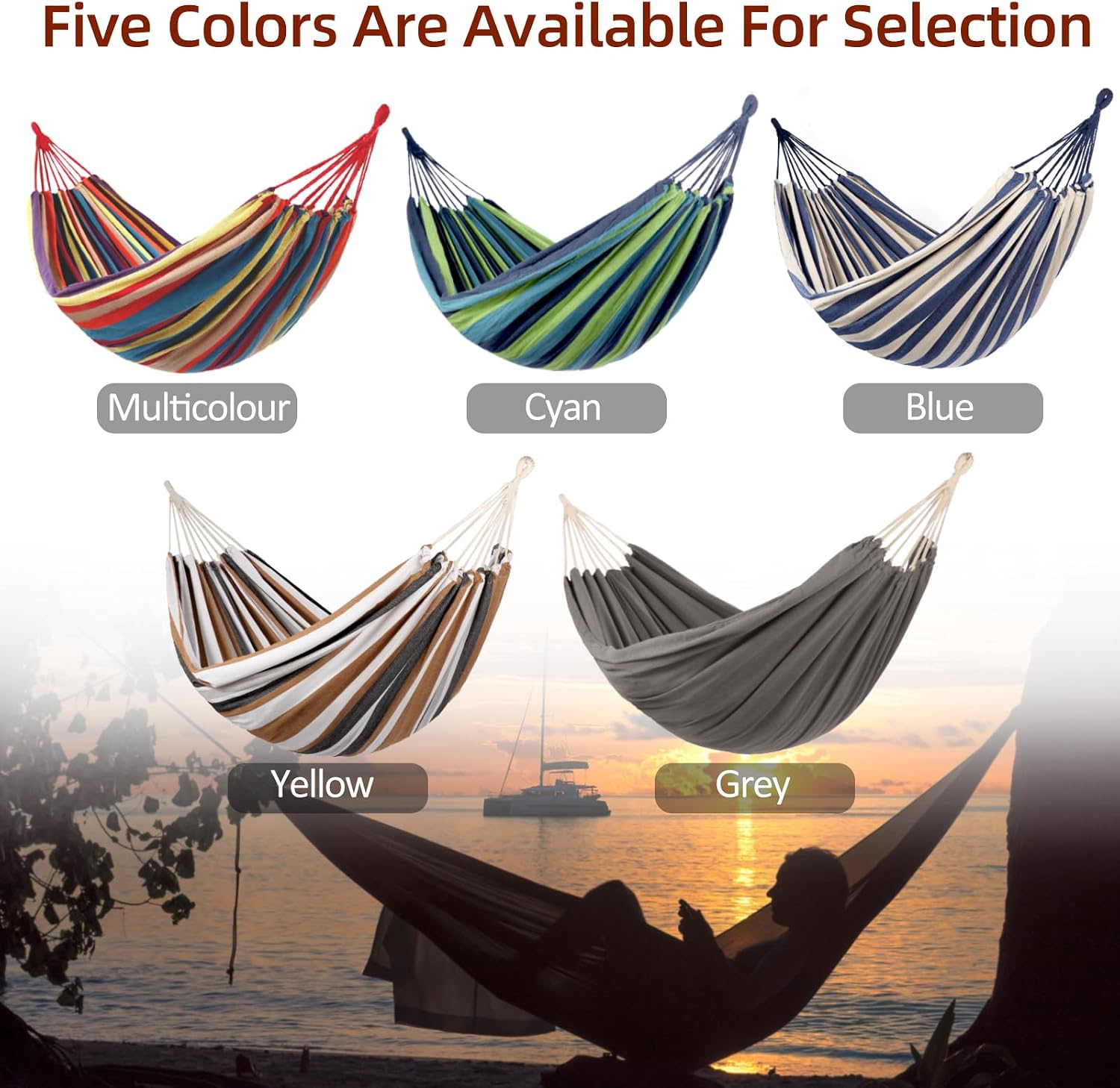 Thumbnail 6 de Camping Portable Hammock for Outdoor — 450 lbs Capacity, Compact & Quick to Install