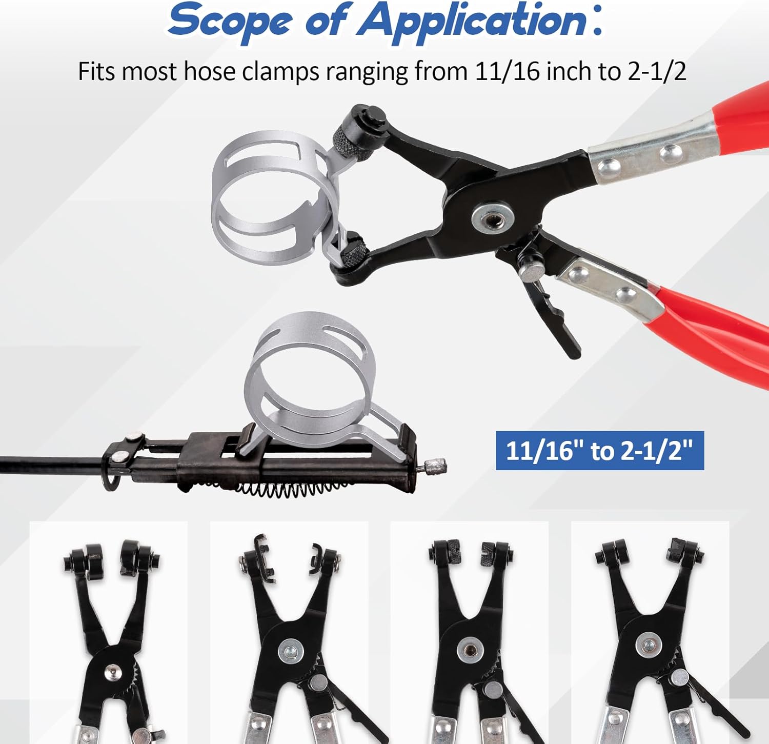 Detalle de 9PCS Hose Clamp Pliers Set Hose Clamp Removal Tool for Automotive & Flexible Clamps