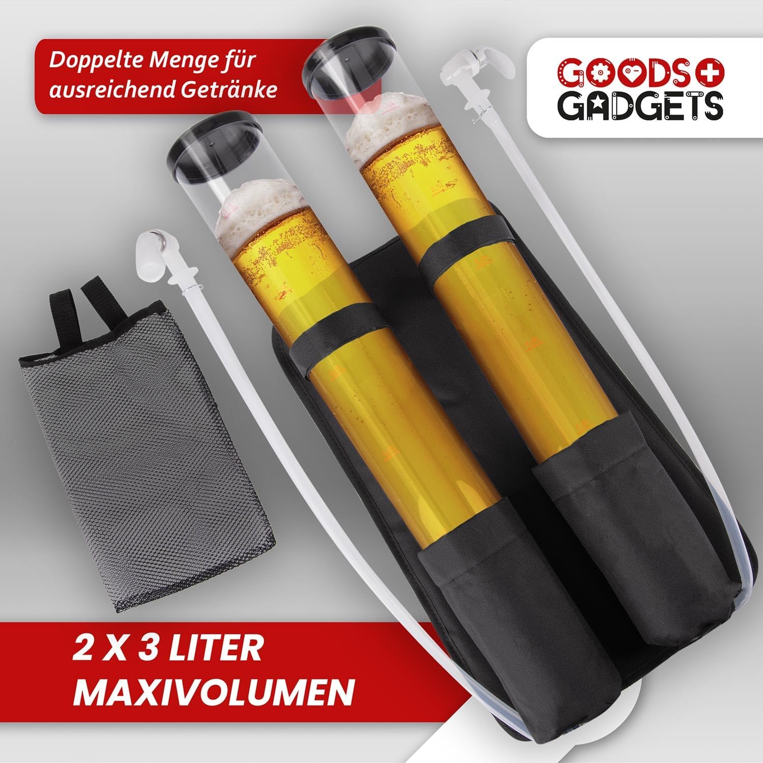 Thumbnail 3 de GOODS+GADGETS Le succès culte Duo sac à dos à bières (double sac à dos) pour boissons 2 x 3 litres